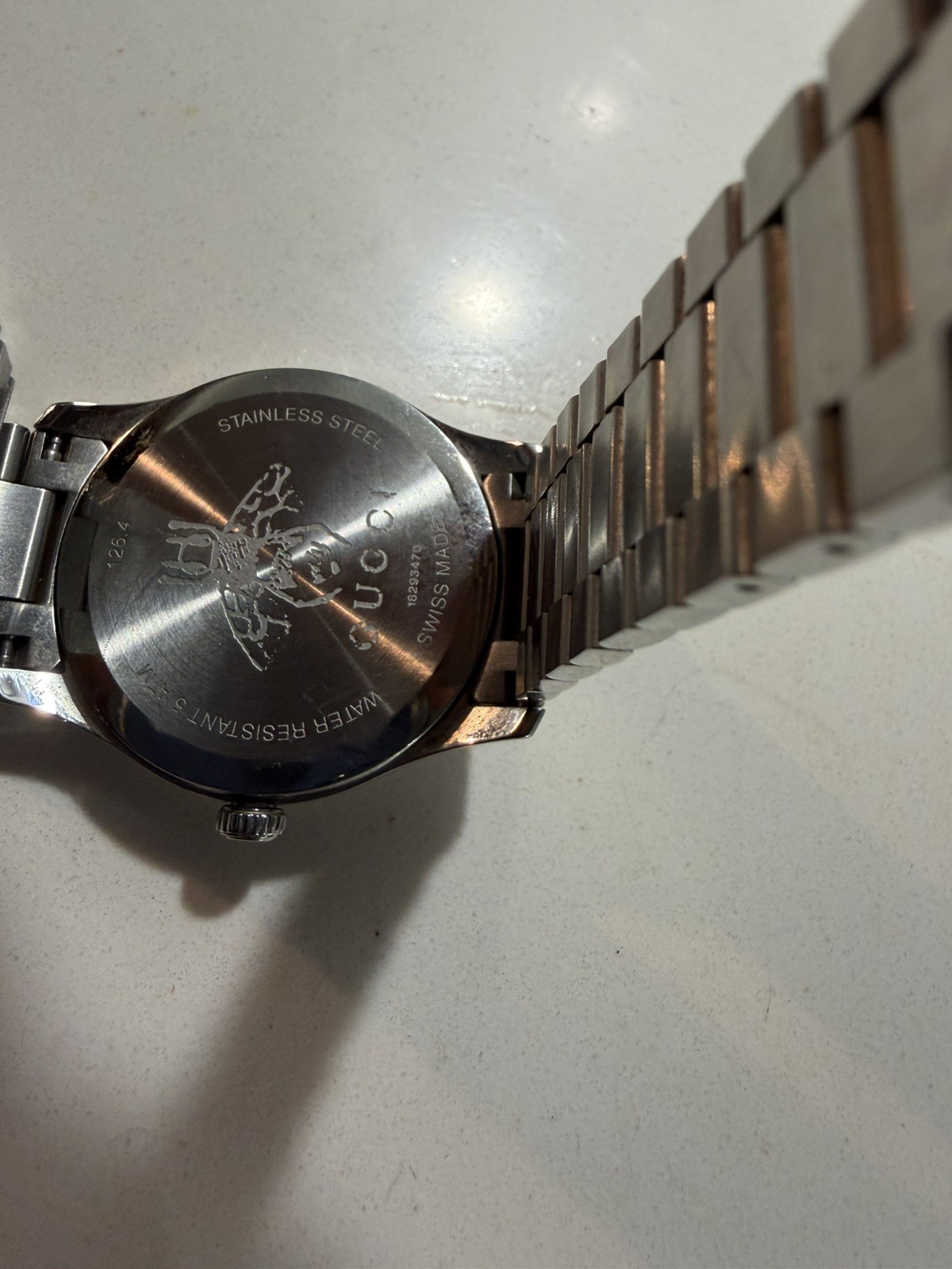 Gucci G-Timeless SWISS Quartz Bee Silver Dial Stainless Steel Watch! No box