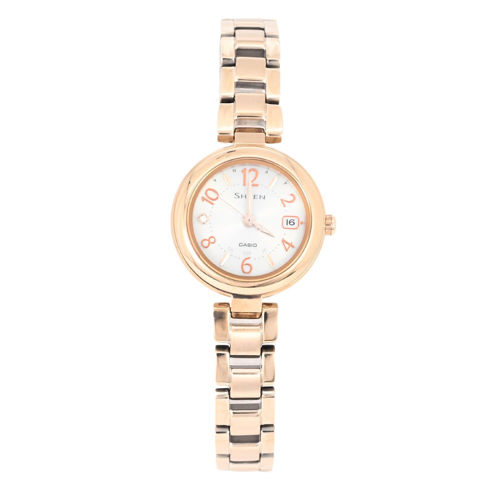 CASIO SHEEN SHW-7100TCG-7AJF SHW-7100TCG Radio Controlled Solar Silver RoseGold