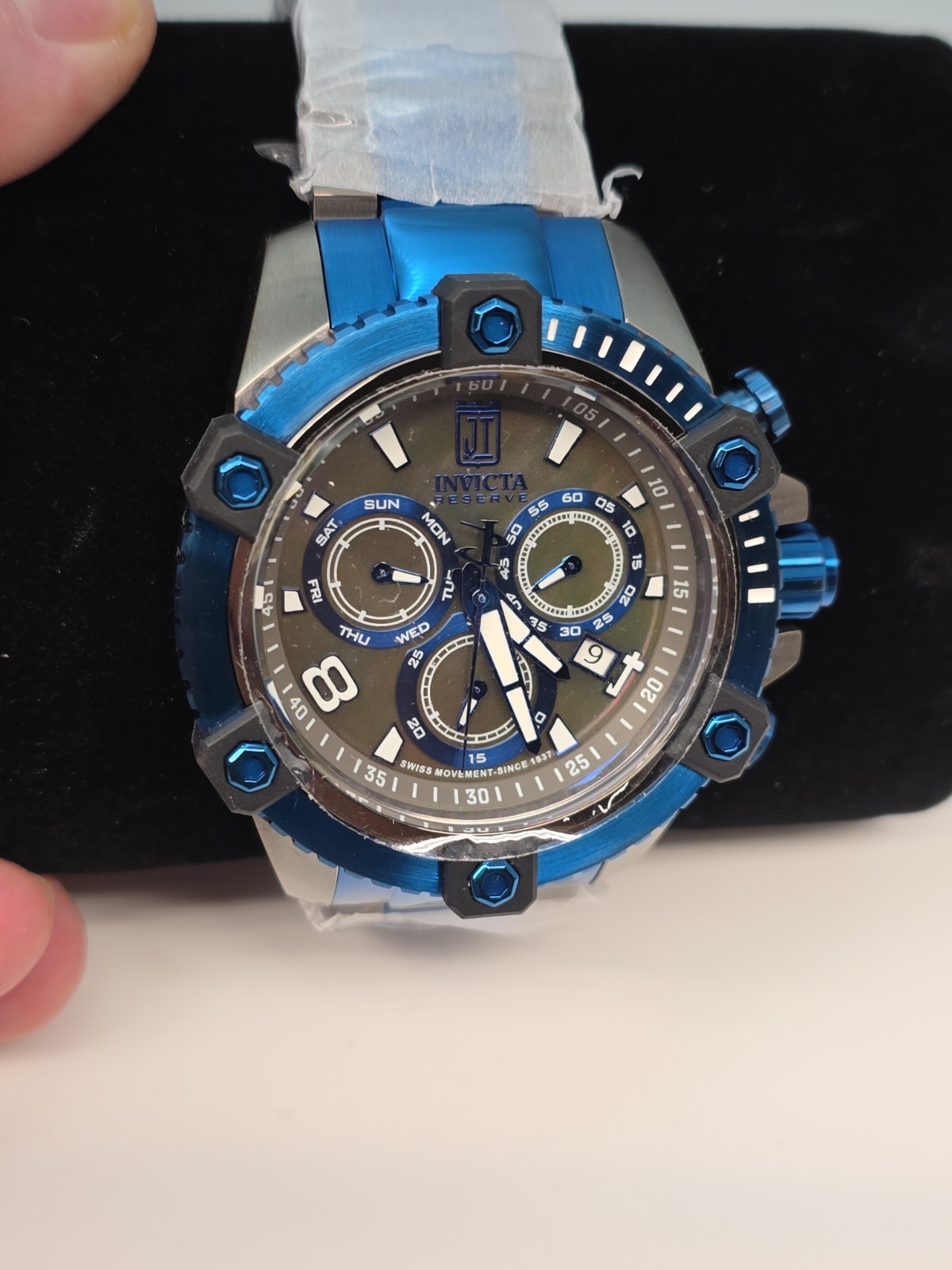 Invicta Reserve Prototype Jason Taylor Chronograph Watch W/case HOF auto Card
