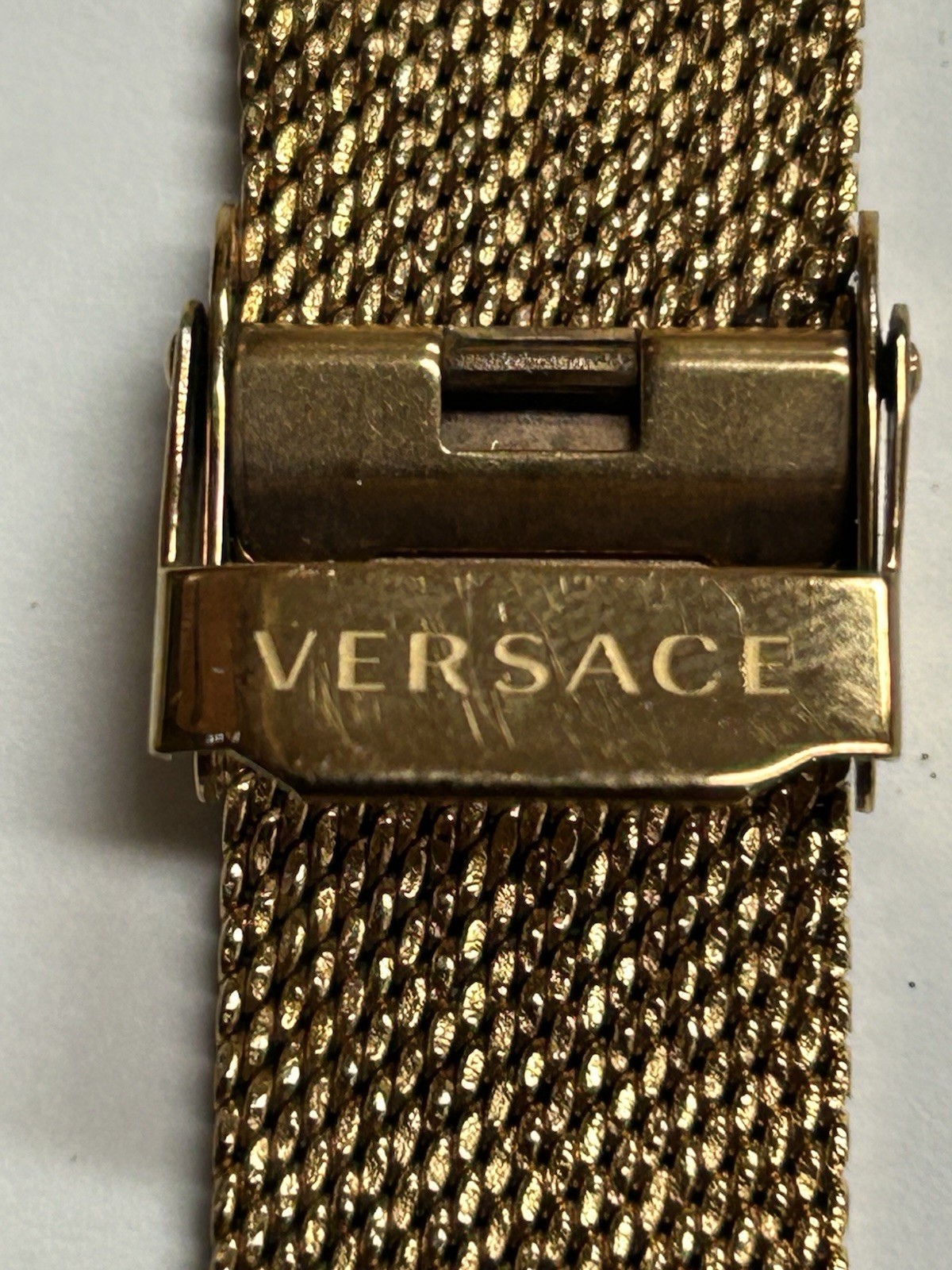 Versace Meander, White Dial, Rose Gold Color Stainless Steel