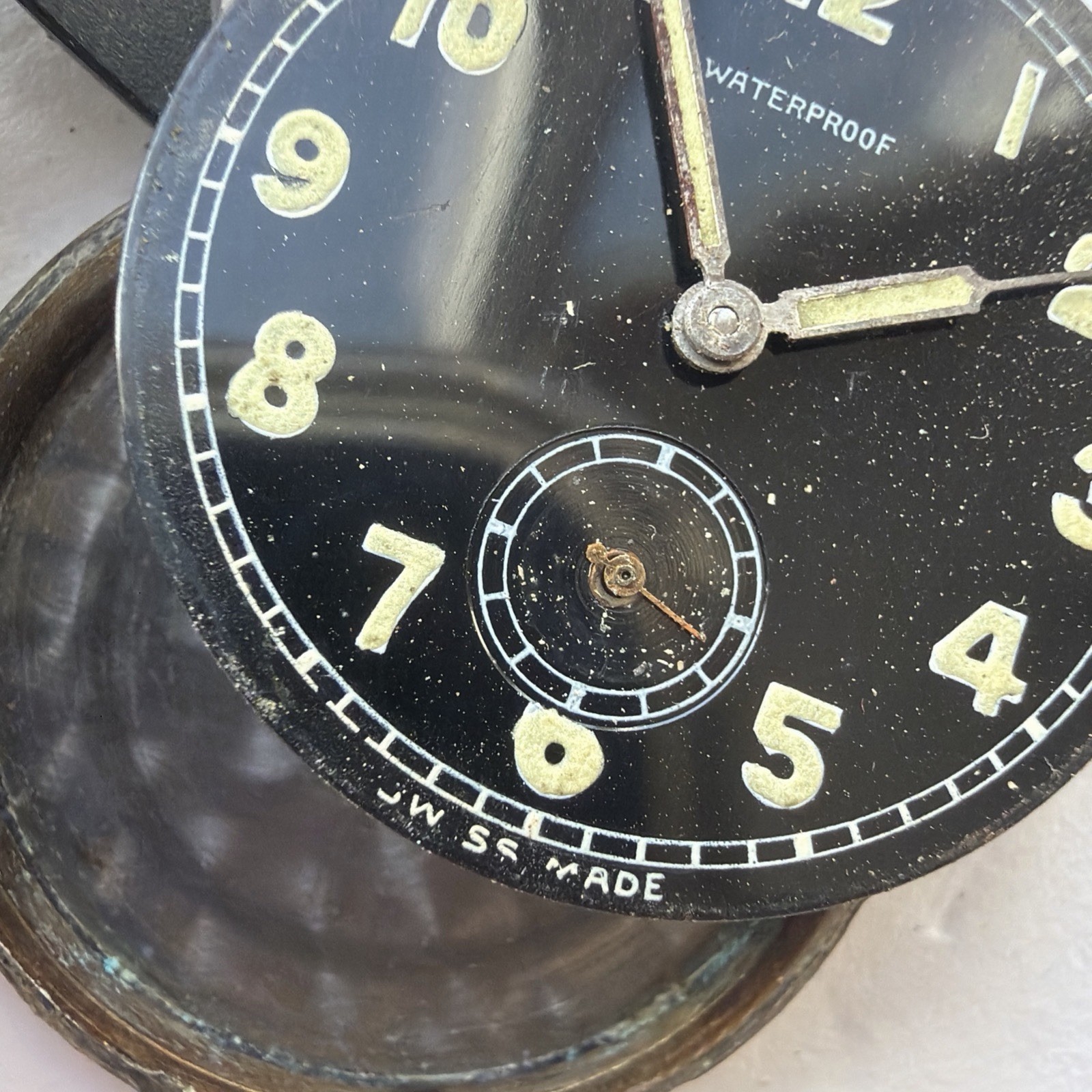 AV11 Remington Military Style Lumed Mens 33mm Mechanical Watch For Repair As Is