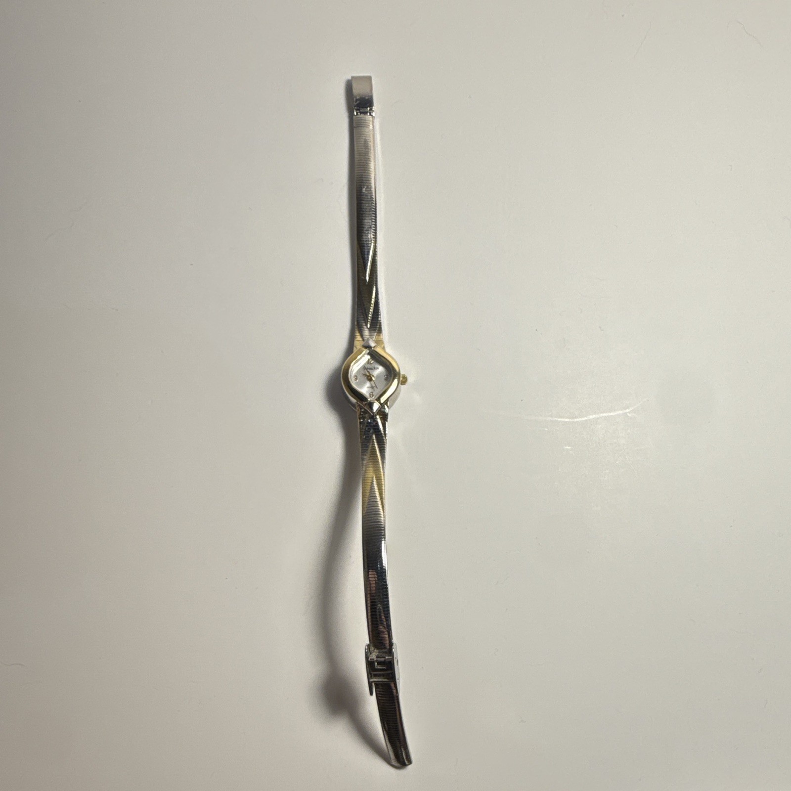 Westclox Vintage 70s Quartz Analog Silver Dial Arabic Two-Tone Bracelet 15mm