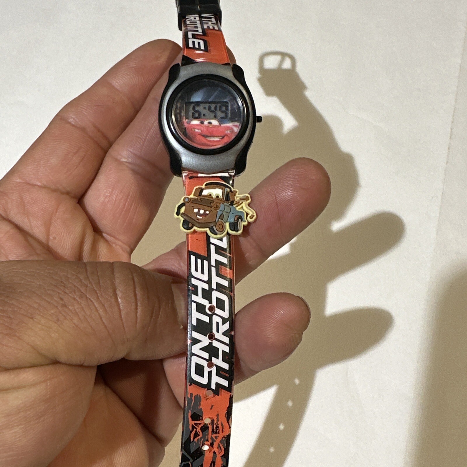 Disney Pixar Digital Wristwatch Red Black Gray Blue Band Car Themed new battery