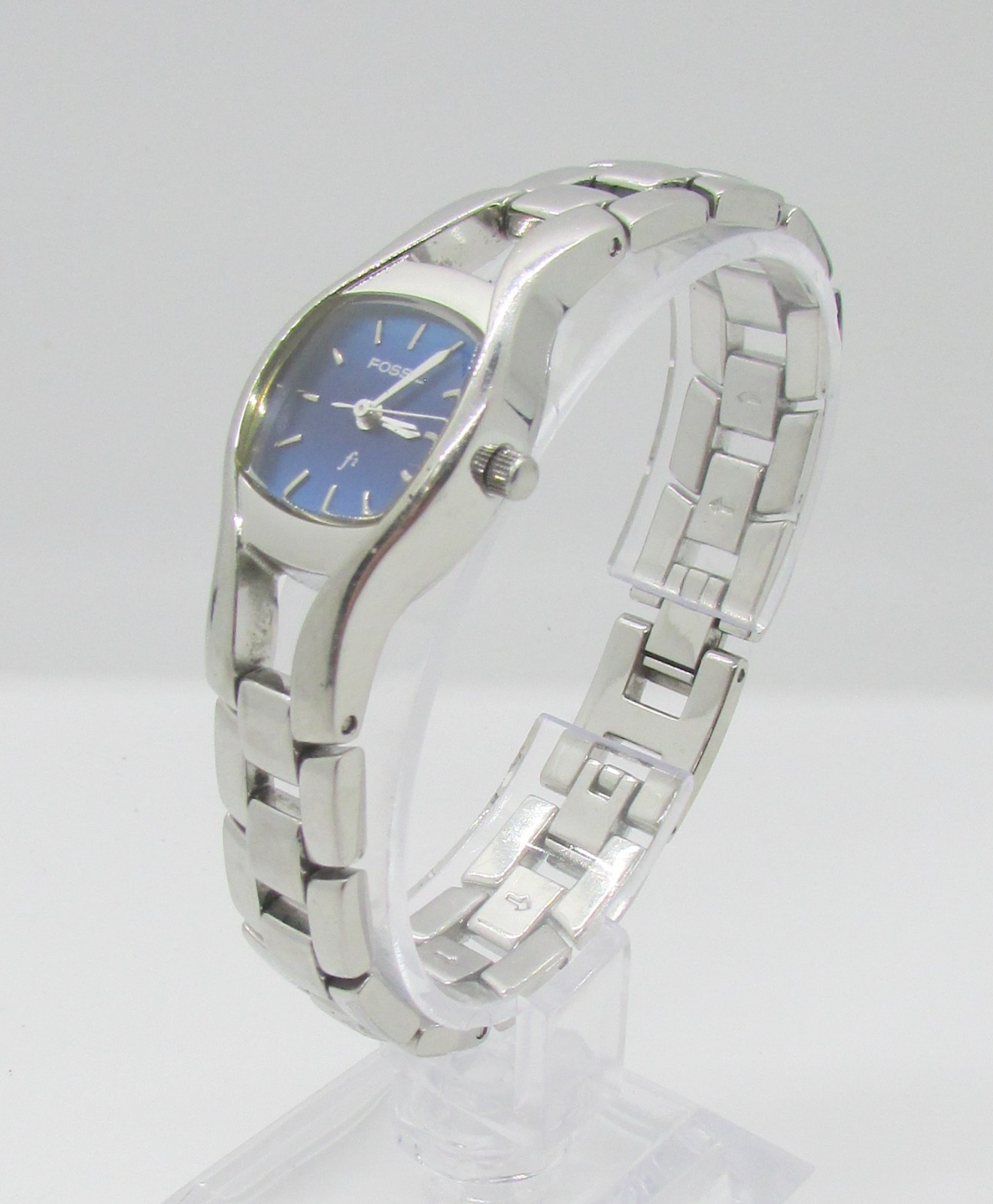 Fossil ES-9796 Stainless Steel Blue Dial Quartz 19mm Wrist Watch