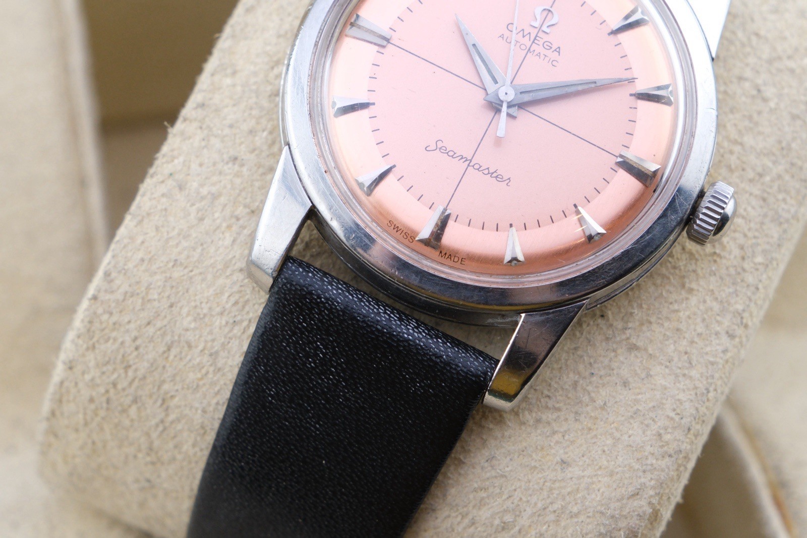 Vint Omega Seamaster Ref. 2846 2848 Cal. 500 34mm Watch Salmon Dial Thick Lugs!