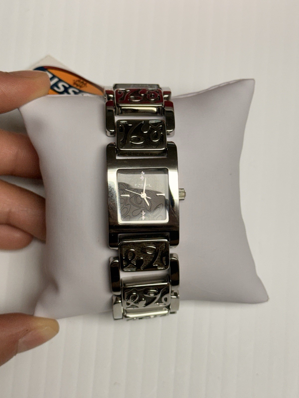 Fossil ES2054 Women’s Black Dial Crystal Bracelet Quartz Watch