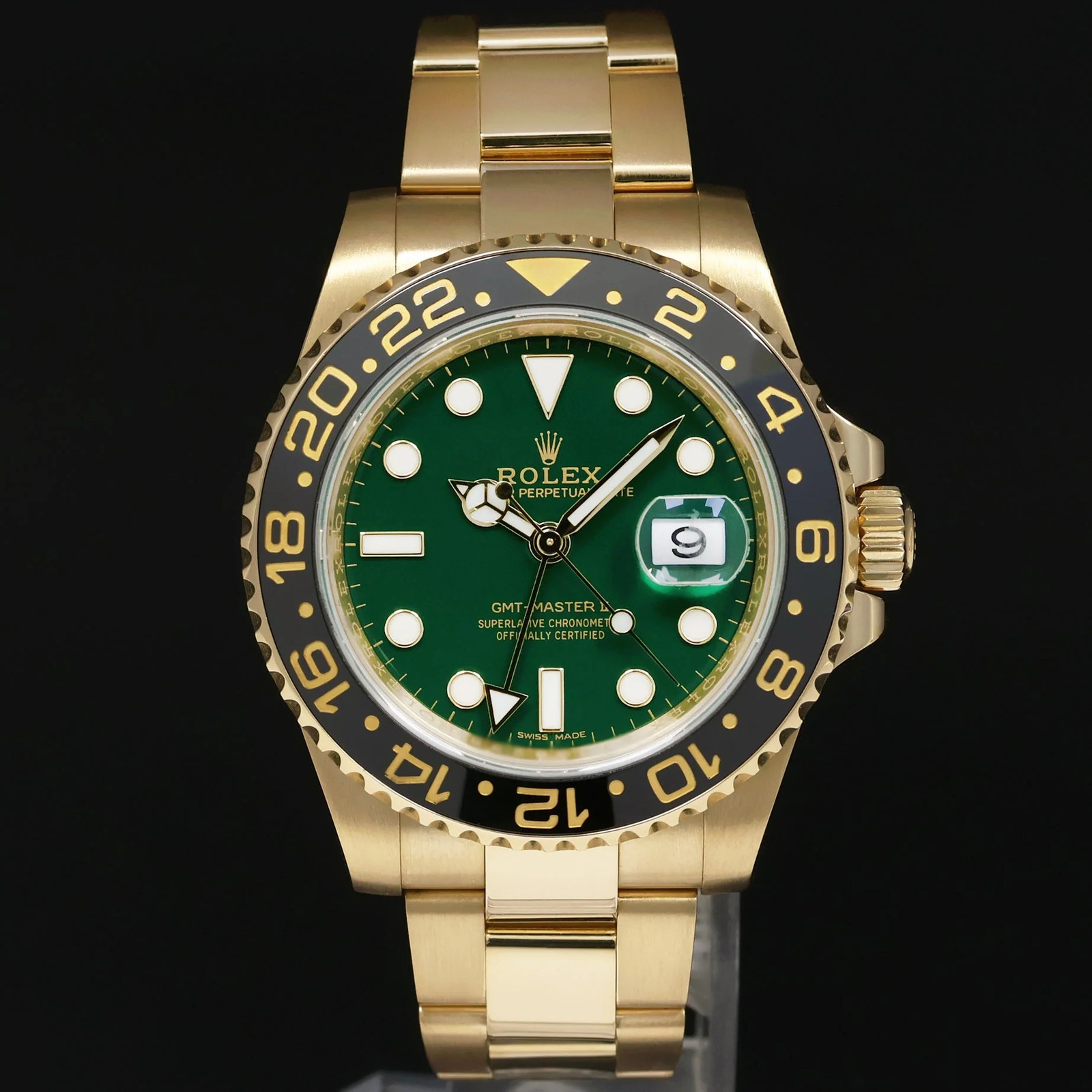 2026 RSC Papers MINT Rolex 116718LN GMT-Master II 2 Ceramic Green Yellow Gold