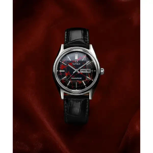 Q Timex Red Vega 1978 Reissue TW2Y55700 Leather Strap Watch 38mm NEW