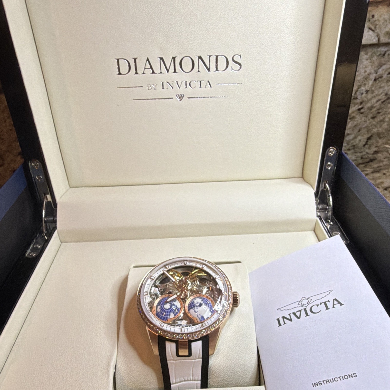 Invicta Objet D’Art 70190 Men’s 45mm Automatic Skeleton 1.65ct Diamond Watch NEW