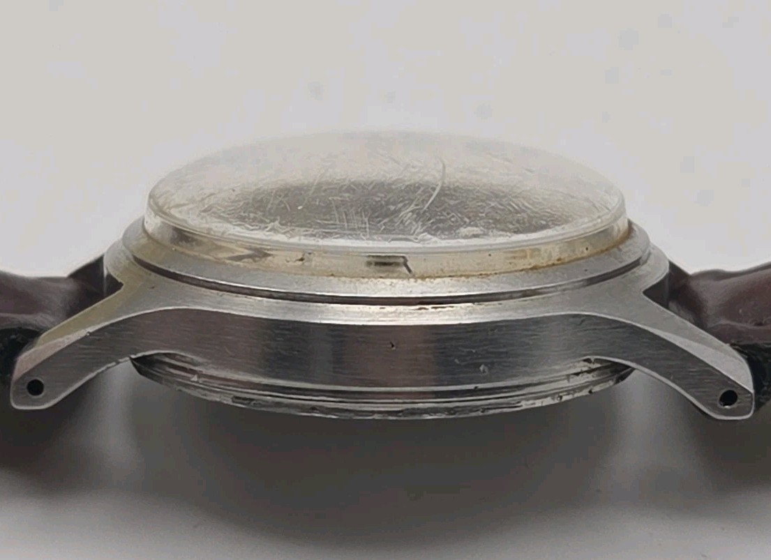 Vtg 1950s Wittnauer 36mm SS Case Two Register Chronograph Original Dial Watch