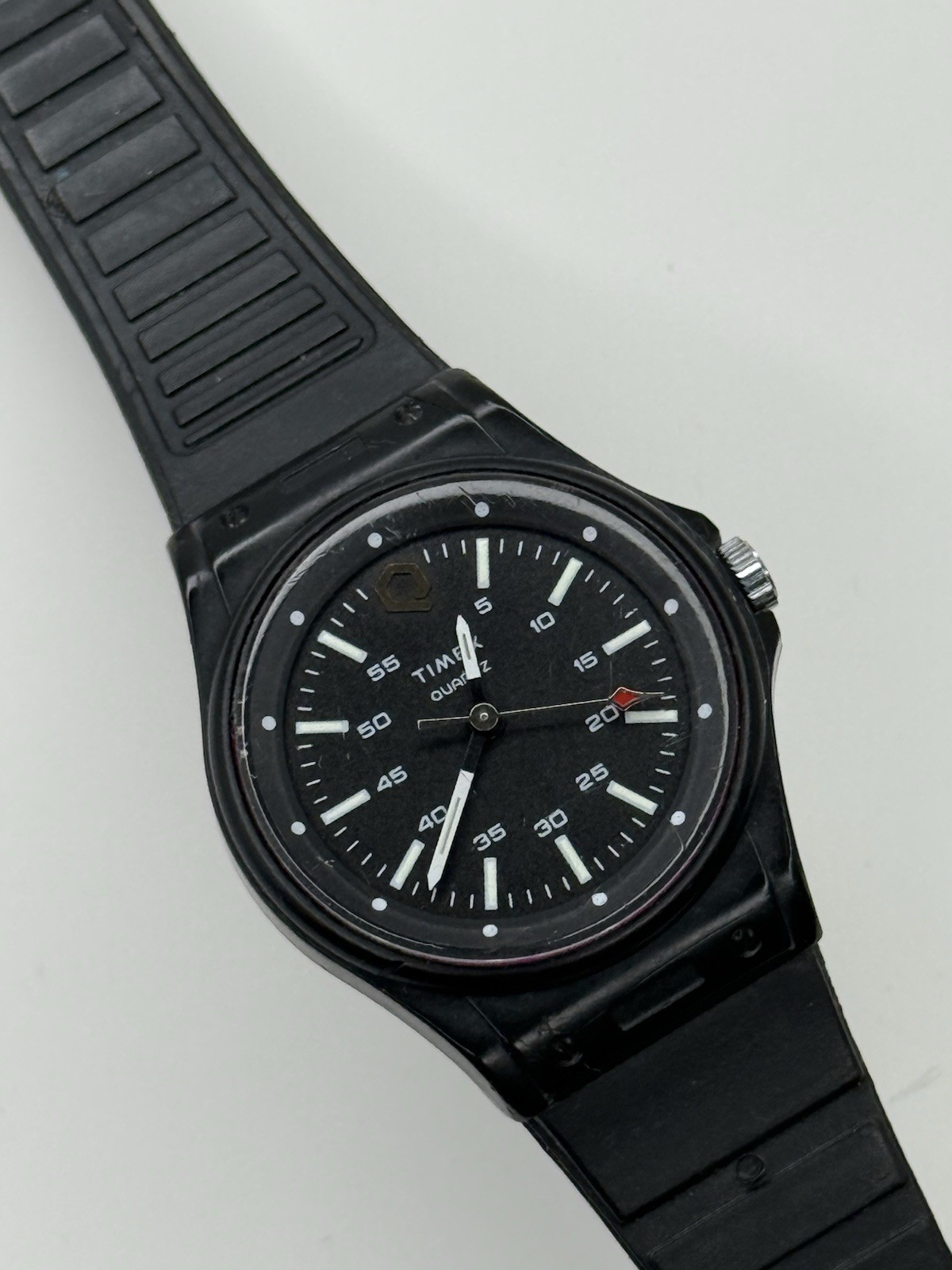 Vintage 1979 Timex Black Max Sport Quartz M Cell Wrist Watch 33mm Philippines