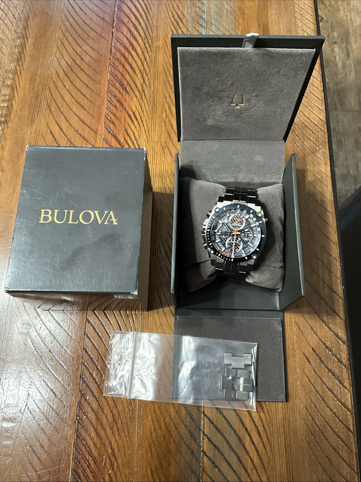 Bulova Precisionist Men’s Watch Black/Blue 98B343