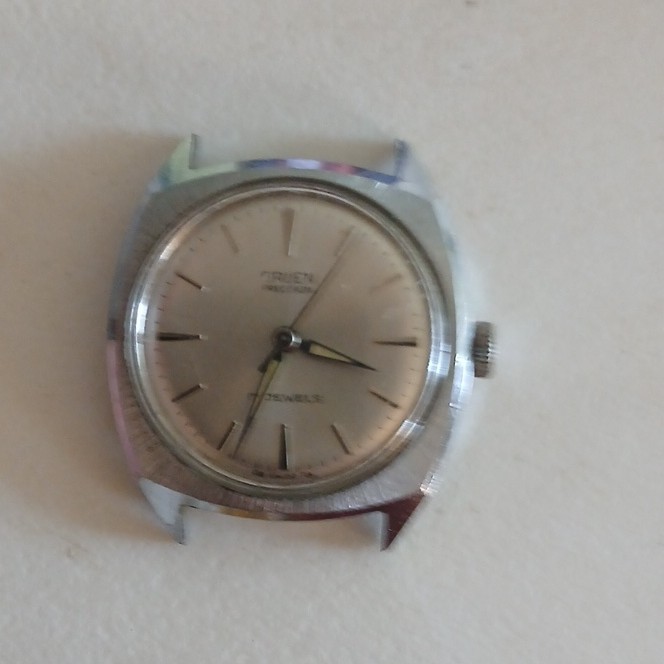 Gruen Manual Wind Silver Dial Watch Head/Case SS Screwback