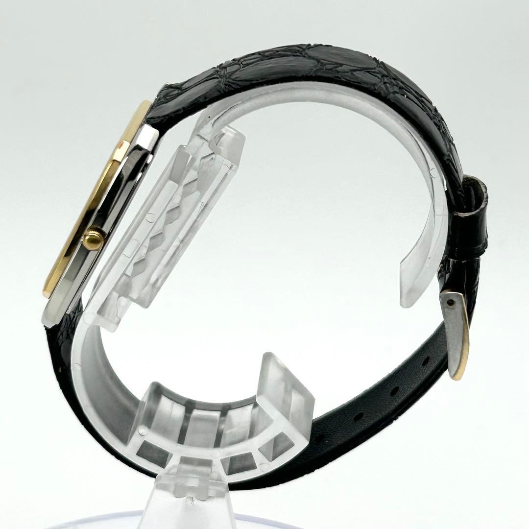 Seiko Quartz 9021-5010 Rectangular Gold Watch Japan Working 0715472