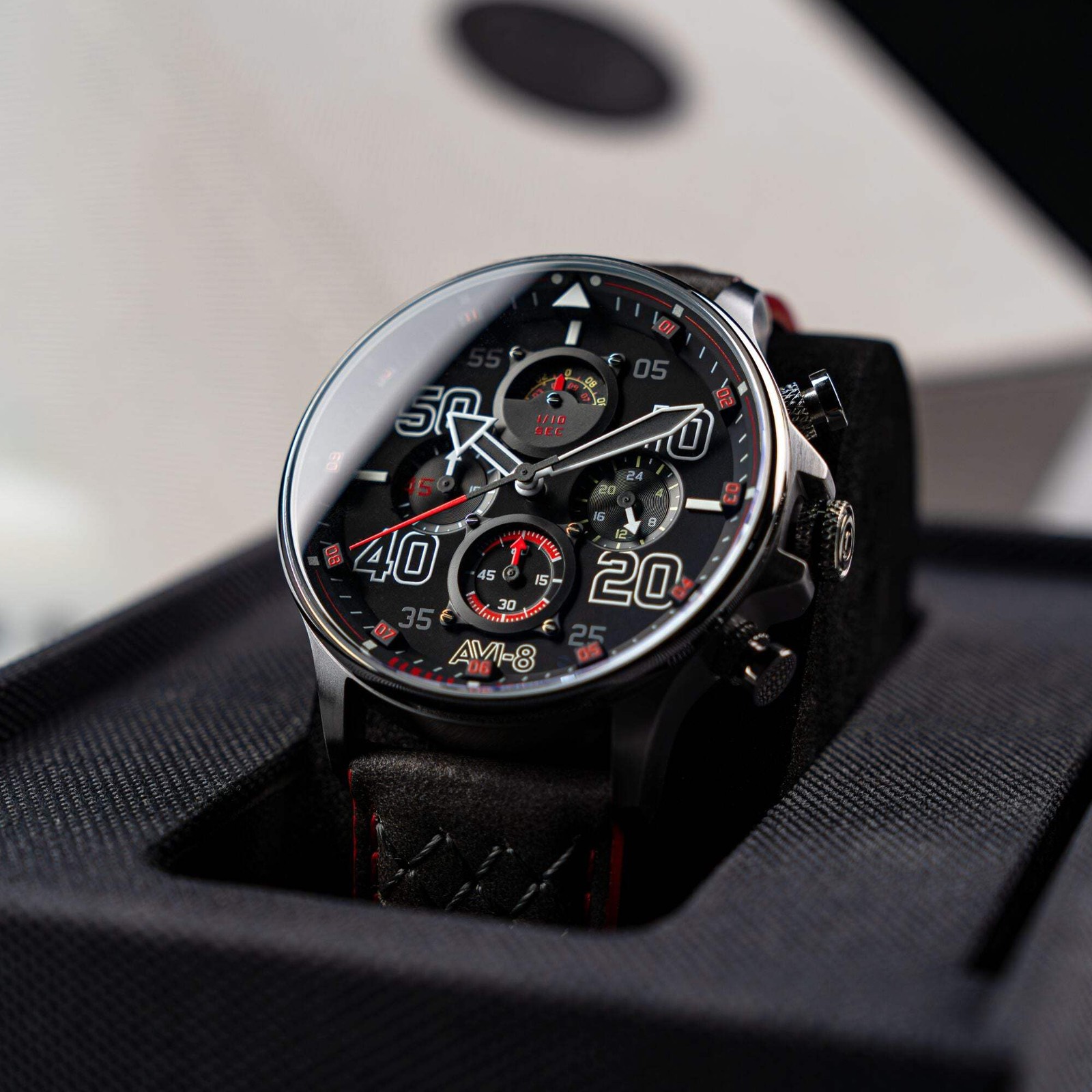AVI-8 Hawker Typhoon Coningham Stainless Steel 42mm Japanese Quartz Wristwatch A
