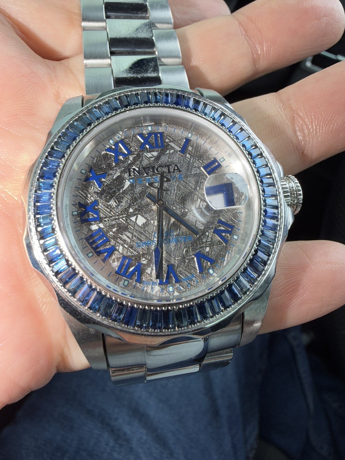 SUPER RARE Invicta COSC Meteorite Dial Sapphire Bezel 5ctw Swiss Made Auto #5172