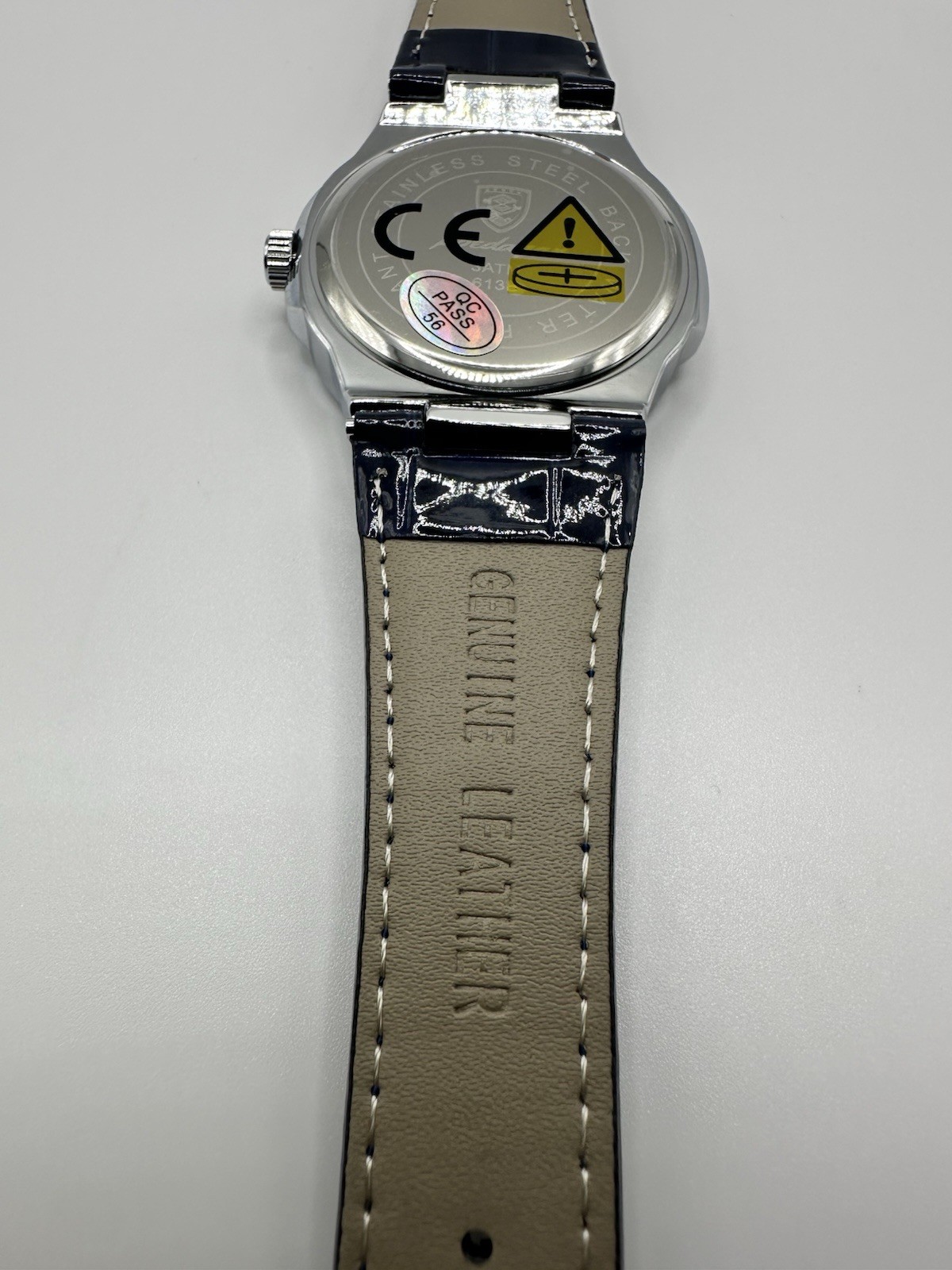 Poedagar 613 Men’s Analog Quartz Luminous Watch With Date Genuine Leather Blue