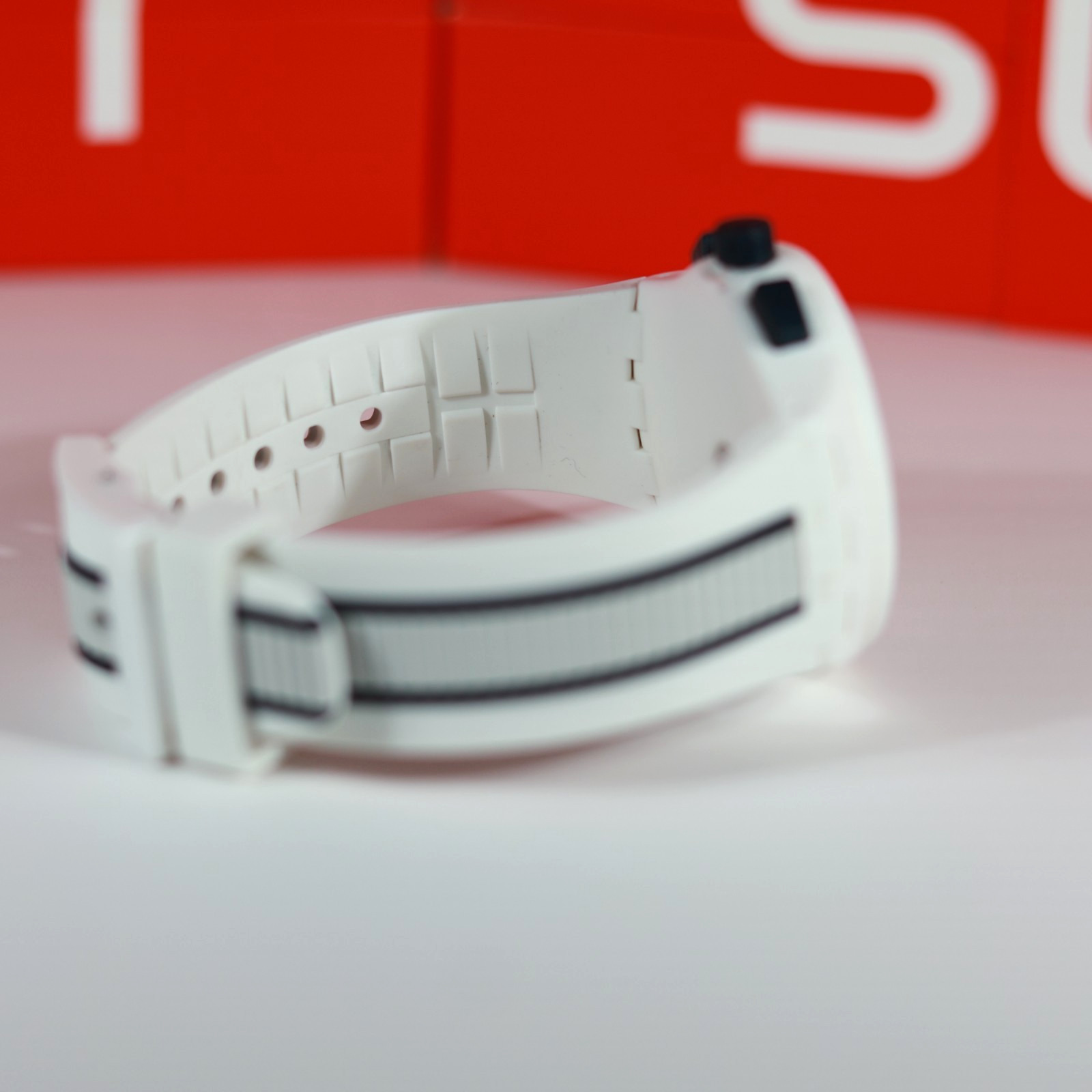 New Limited Swiss Swatch ESCALATOR Chrono Matte White Silicone Date 42mm SUSW408