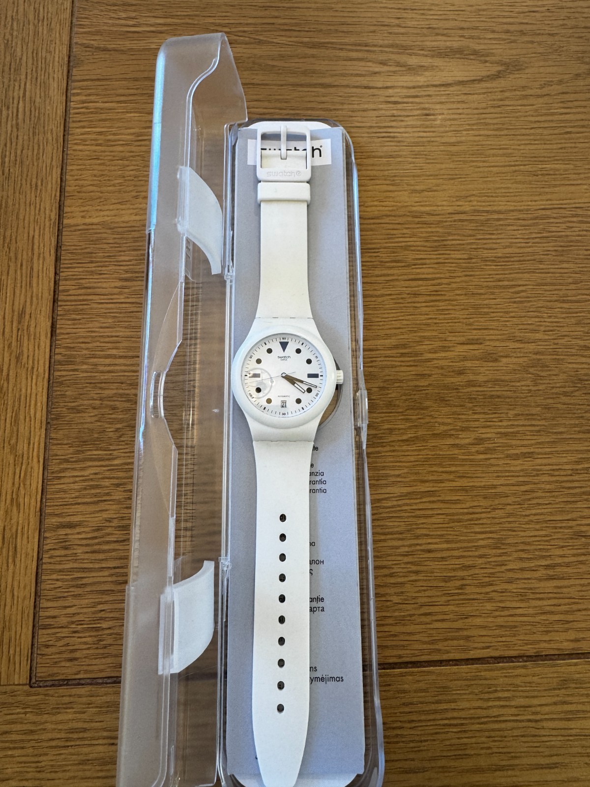 Swatch Men’s White SISTEM51 HODINKEE Summer Edition 42mm, 19J, Automatic Watch
