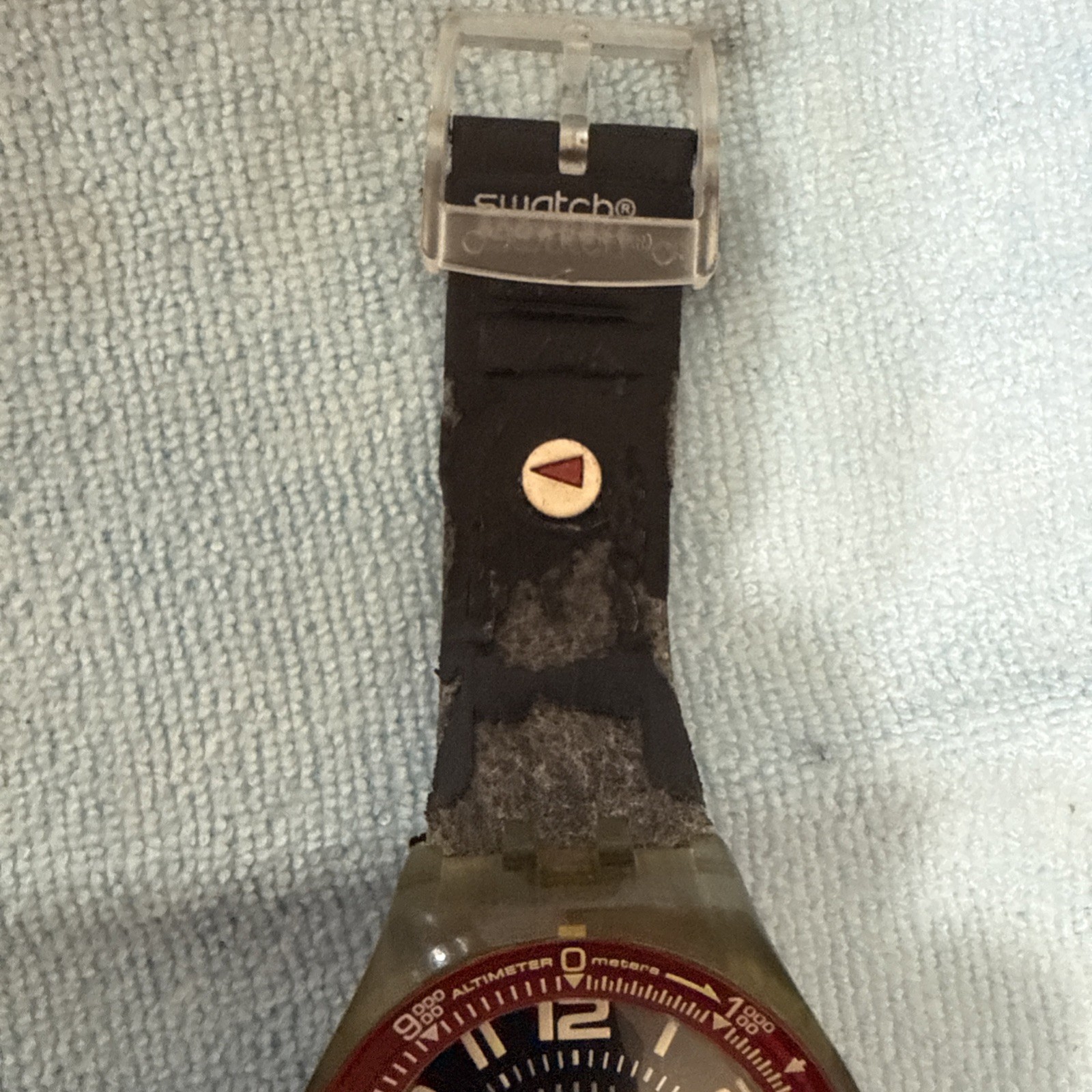 Swatch Watch HEIGHT ALERT SULM100 2005 46.8mm Works New Battery OPEN TO OFFERS