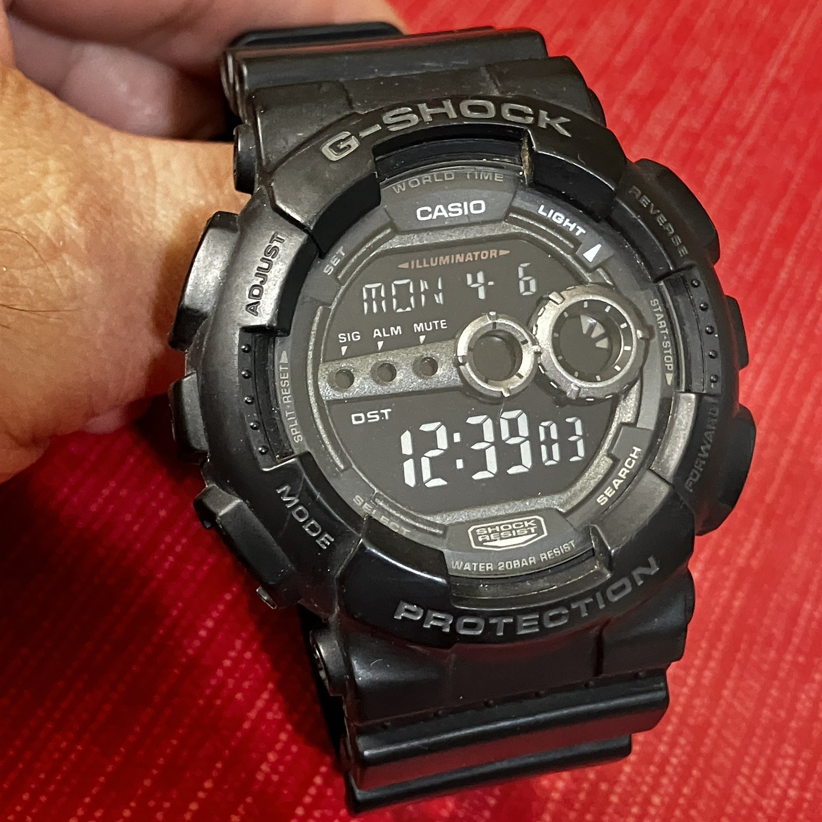 Casio G Shock Watch Men Digital Black Day Date 3263 GD-100 51mm