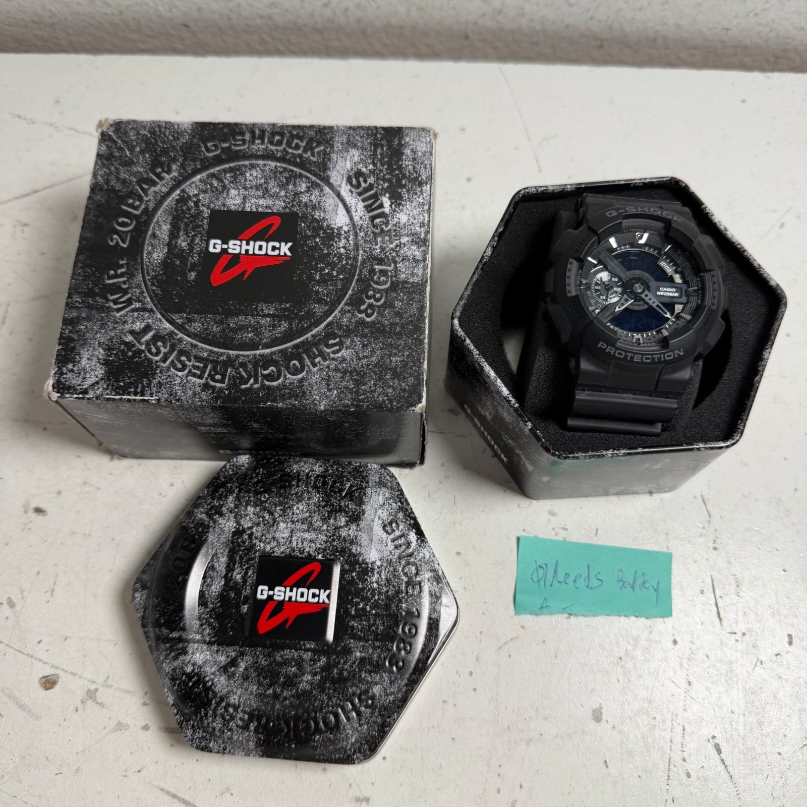 Casio G-Shock GA-110 Matte Black Water Resistant Analog-Digital Sports Watch