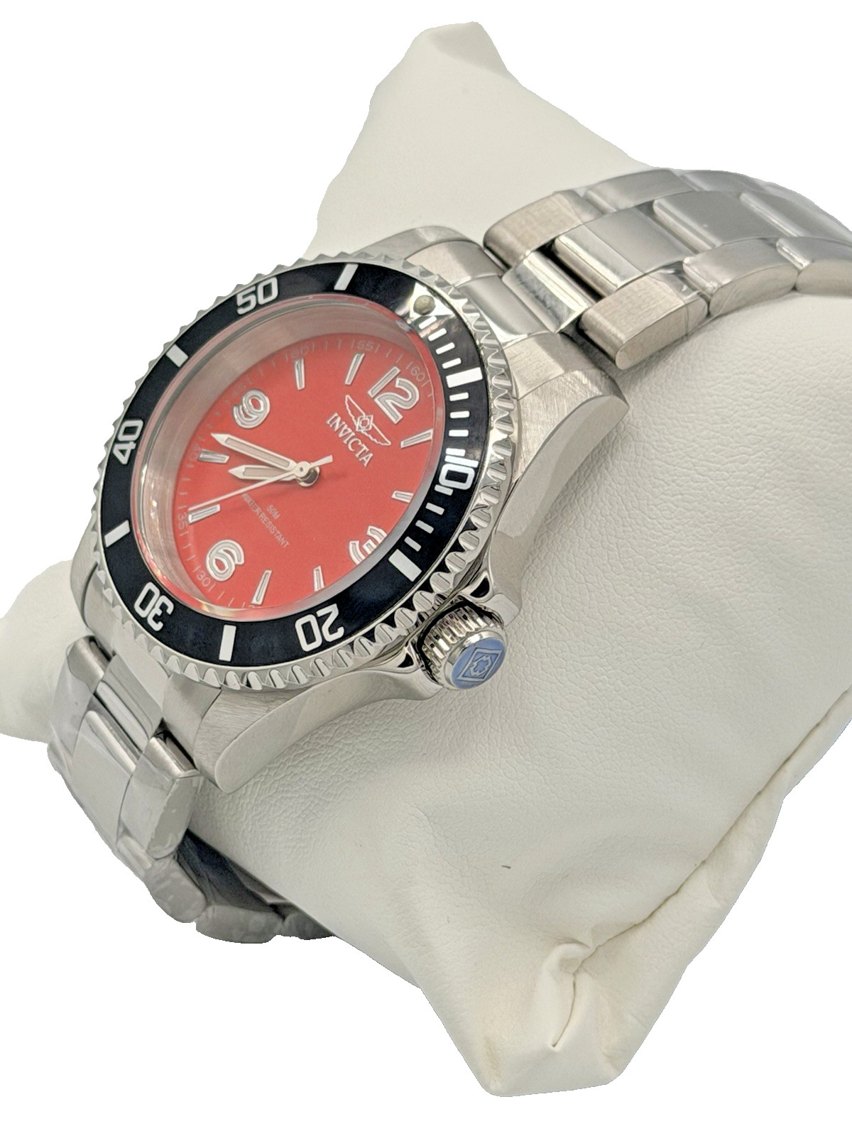 Invicta Specialty Rowan Men’s 40mm Watch Silver Red Black Stainless Steel 49350