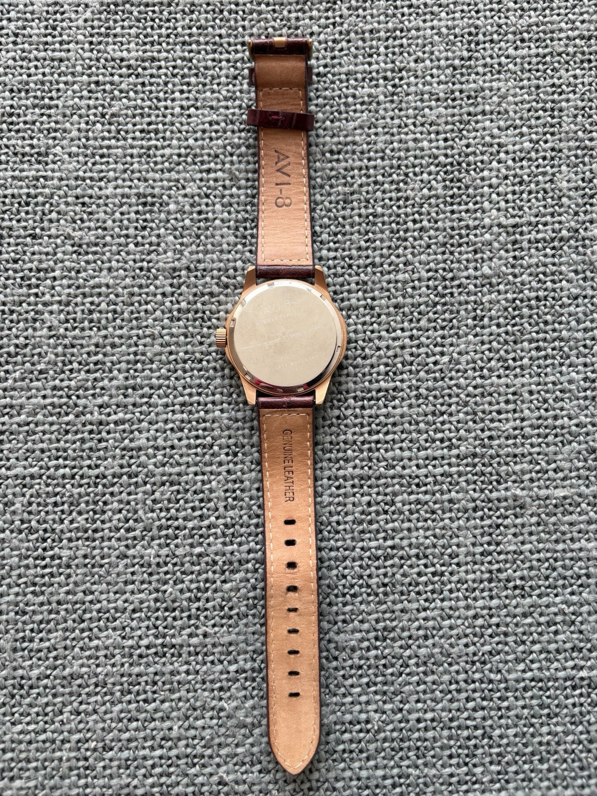 AV-8 Hawker Typhoon Automatic Watch – Rose Gold Tone – Brown Leather Strap