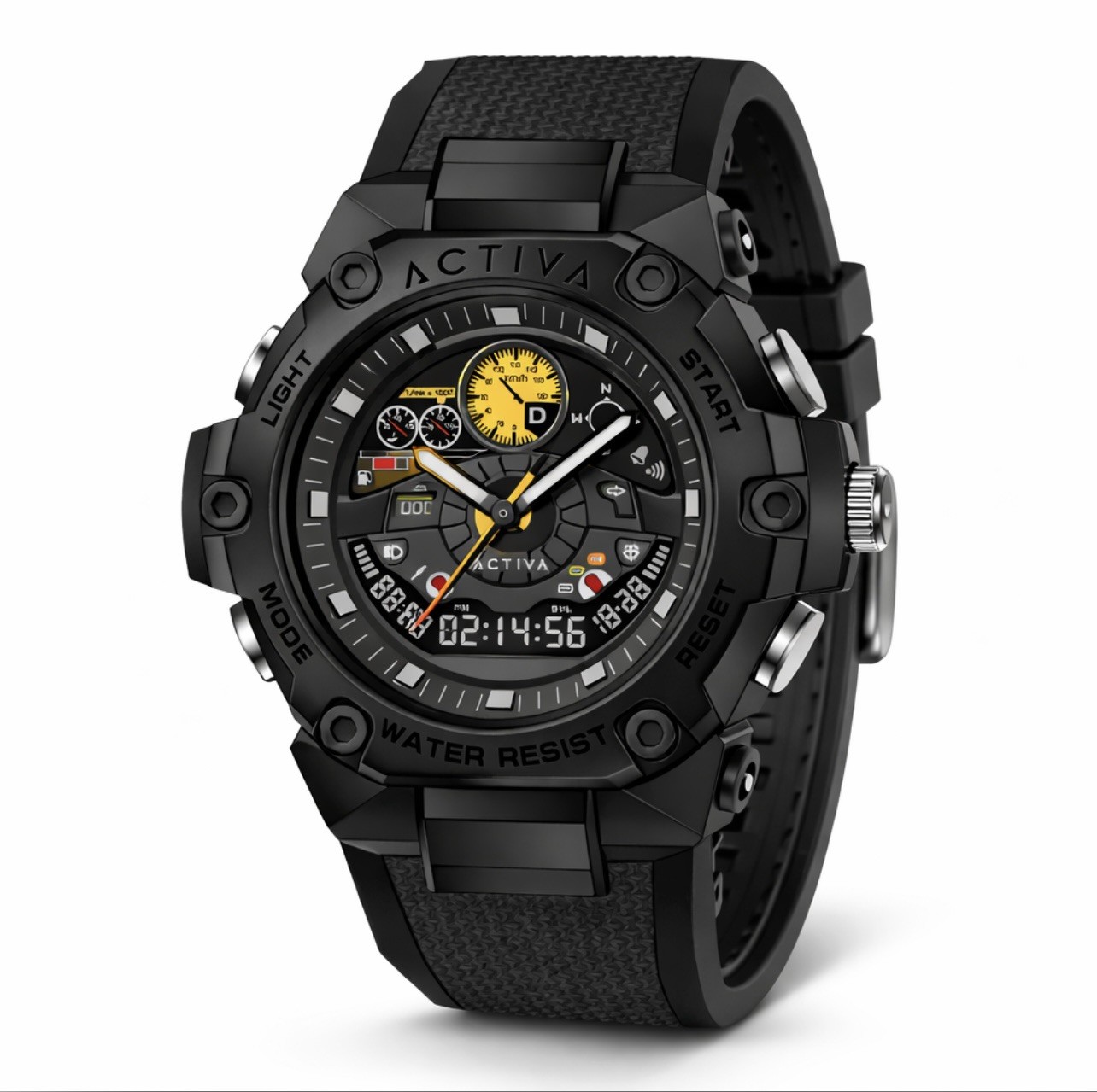 Activa Race Car Dashboard Quartz Watch ,Black Brand New In Box