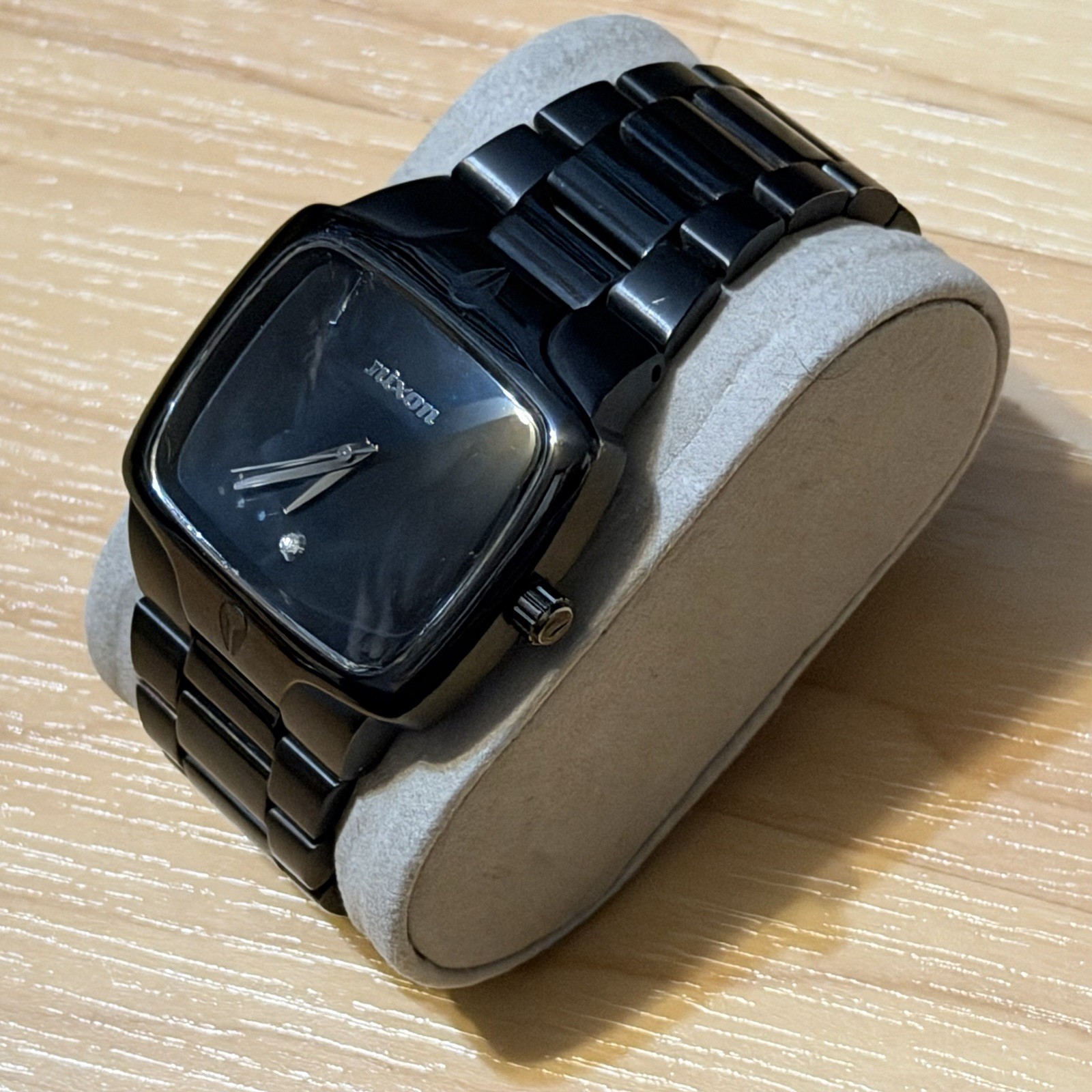 Nixon The Player “Yes It’s Real” ALL BLACK Men’s Analog Surf Watch RUNS READ