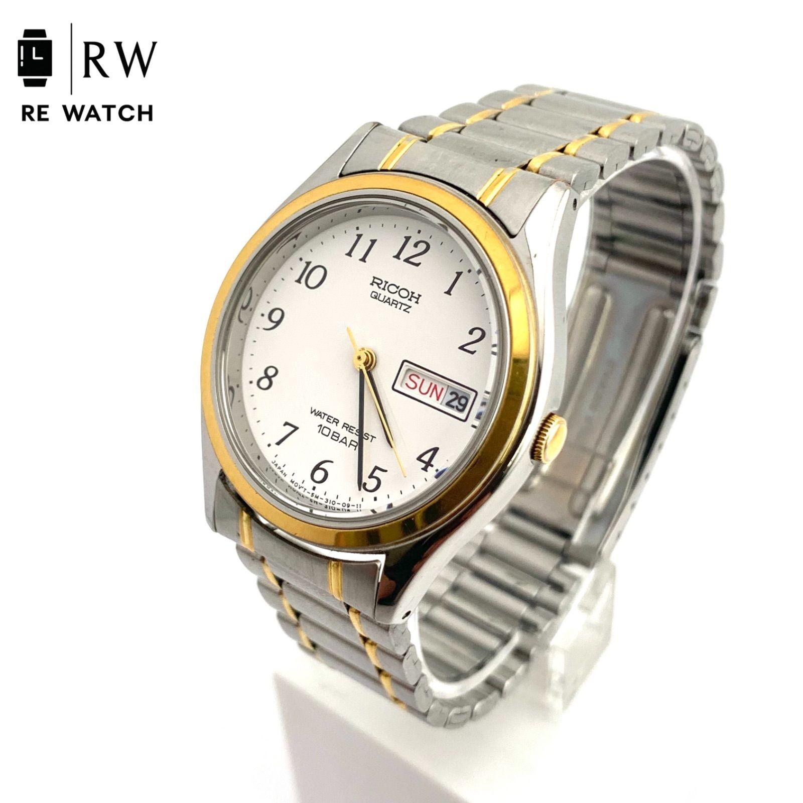 RICOH 310-09-11 Quartz Day Date Watch Battery Replaced