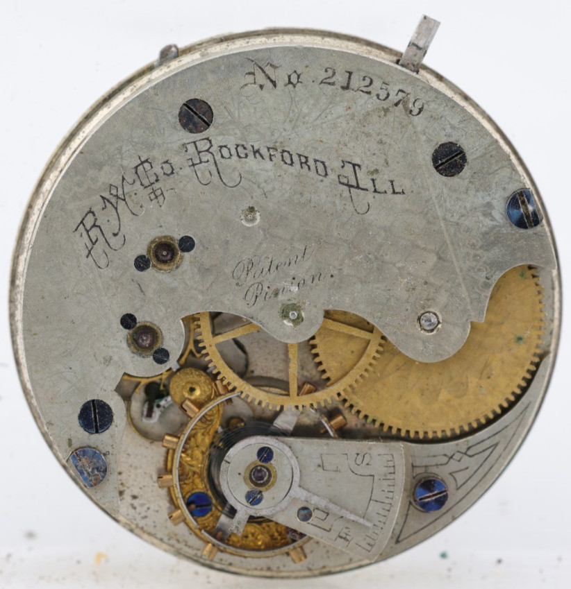 1885 ROCKFORD, MODEL 1, 8s No. 212579 GRADE POCKET WATCH MOVEMENT (M1)