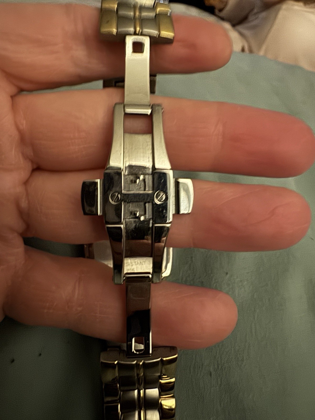 Vintage Belair Watch Two Toned With butterfly deployment watch clasp
