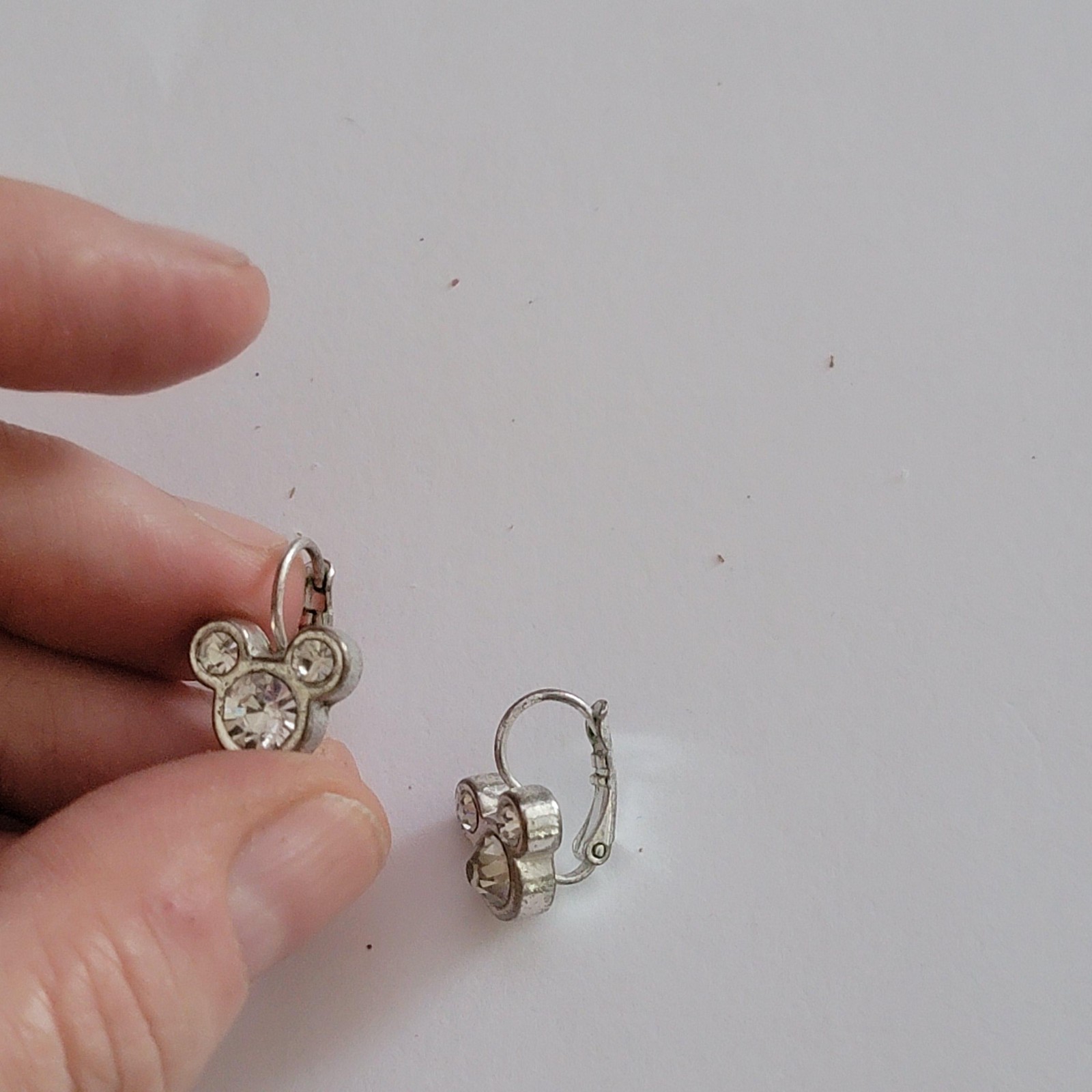 Girls Watch Silver Case Crystal Mouse Head Charm Jewelry Clasp Casual Cute