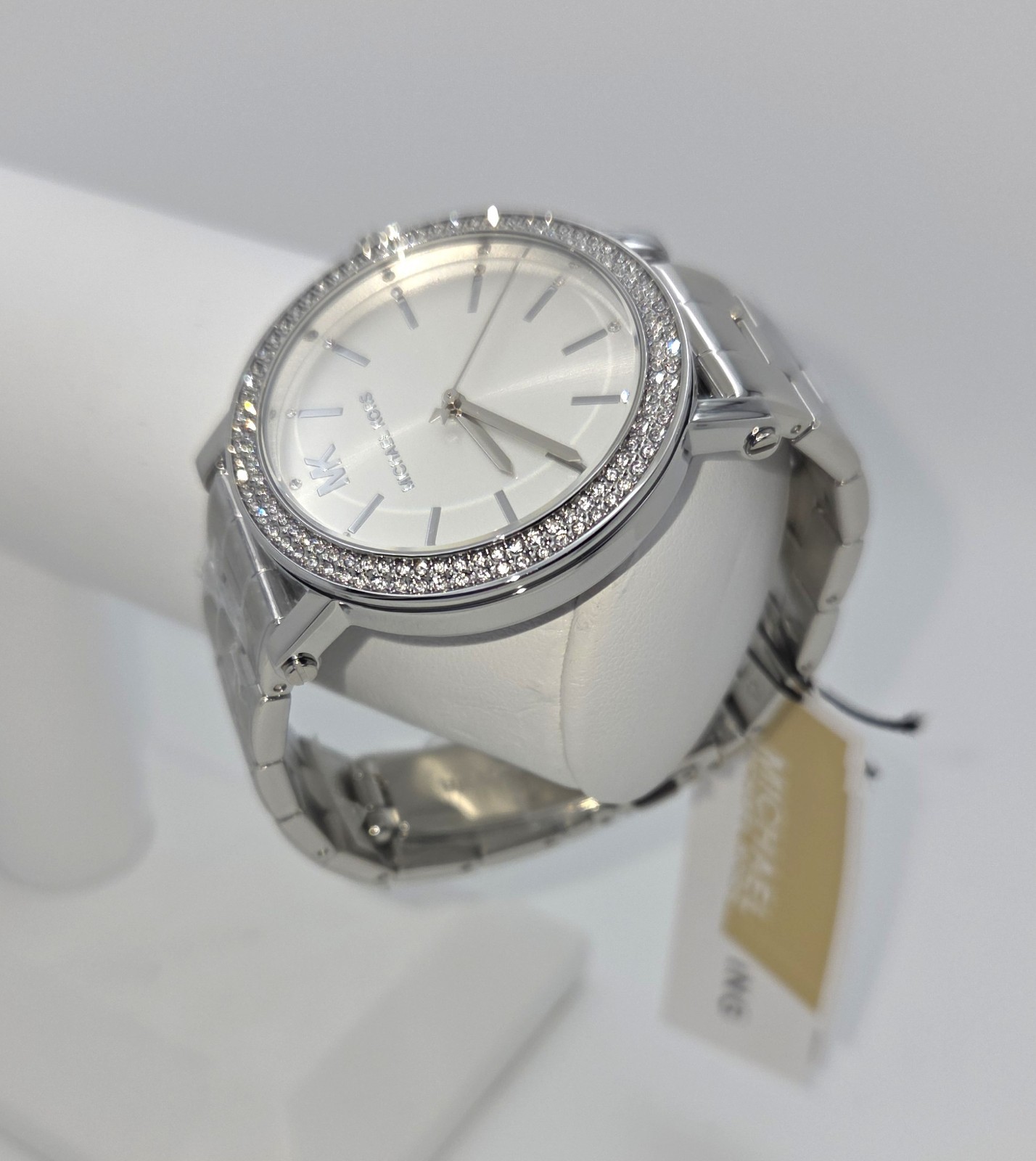 Michael Kors MK7347 Corey Three-Hand Crystal Accent Silver-Tone Watch 38mm