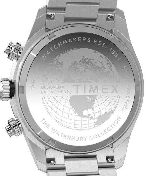 TIMEX Waterbury Heritage Chronograph TW2Y19200 Silver 39mm Unisex Quartz Watch