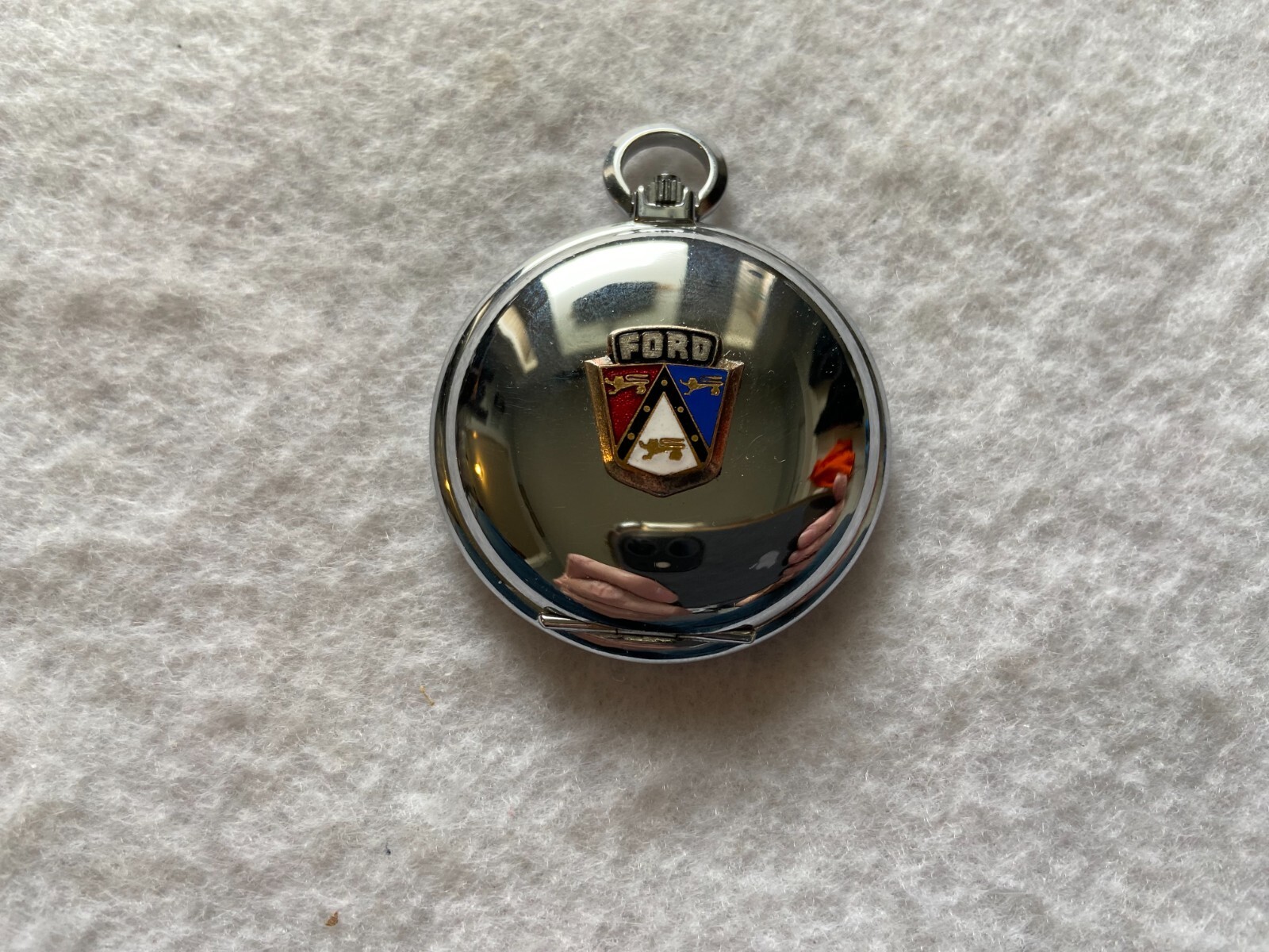 Vintage Bucherer Mechanical Wind Up Pocket Watch with the Ford Emblem