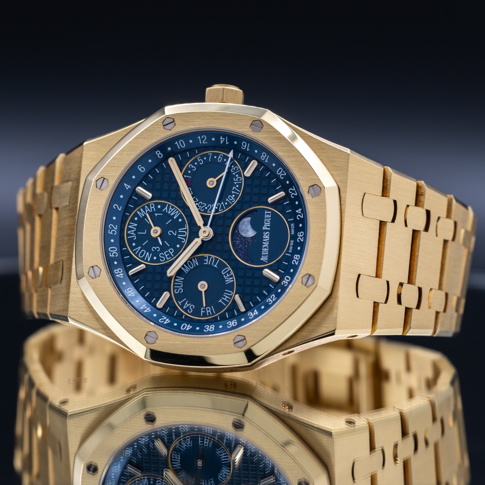 AUDEMARS PIGUET Royal Oak Perpetual Calendar Blue Dial 26574BA.OO.1220BA.01