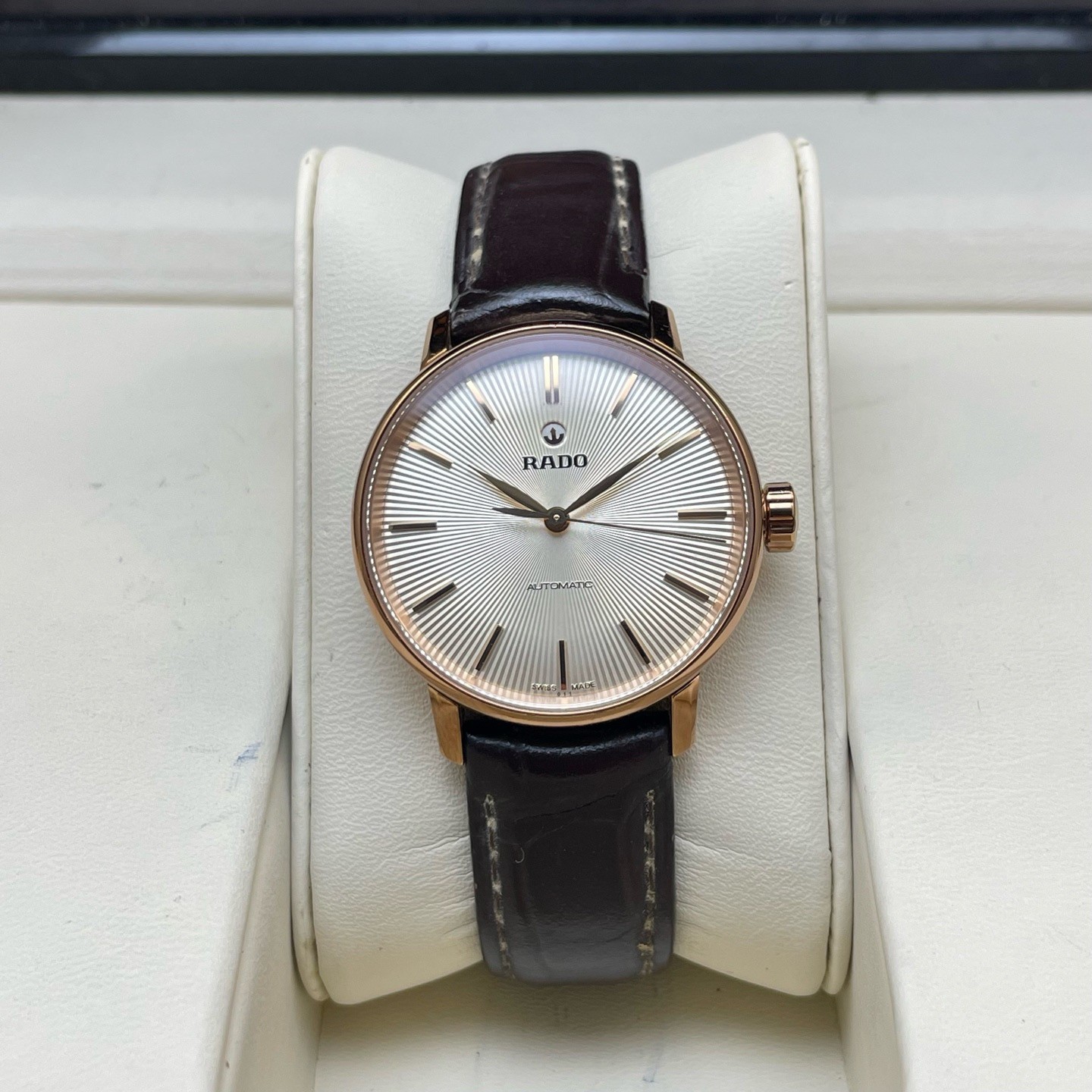 Rado Sliver Dial Centrix R22865115 Women’s Watch Automatic 31.8mm Striped scale