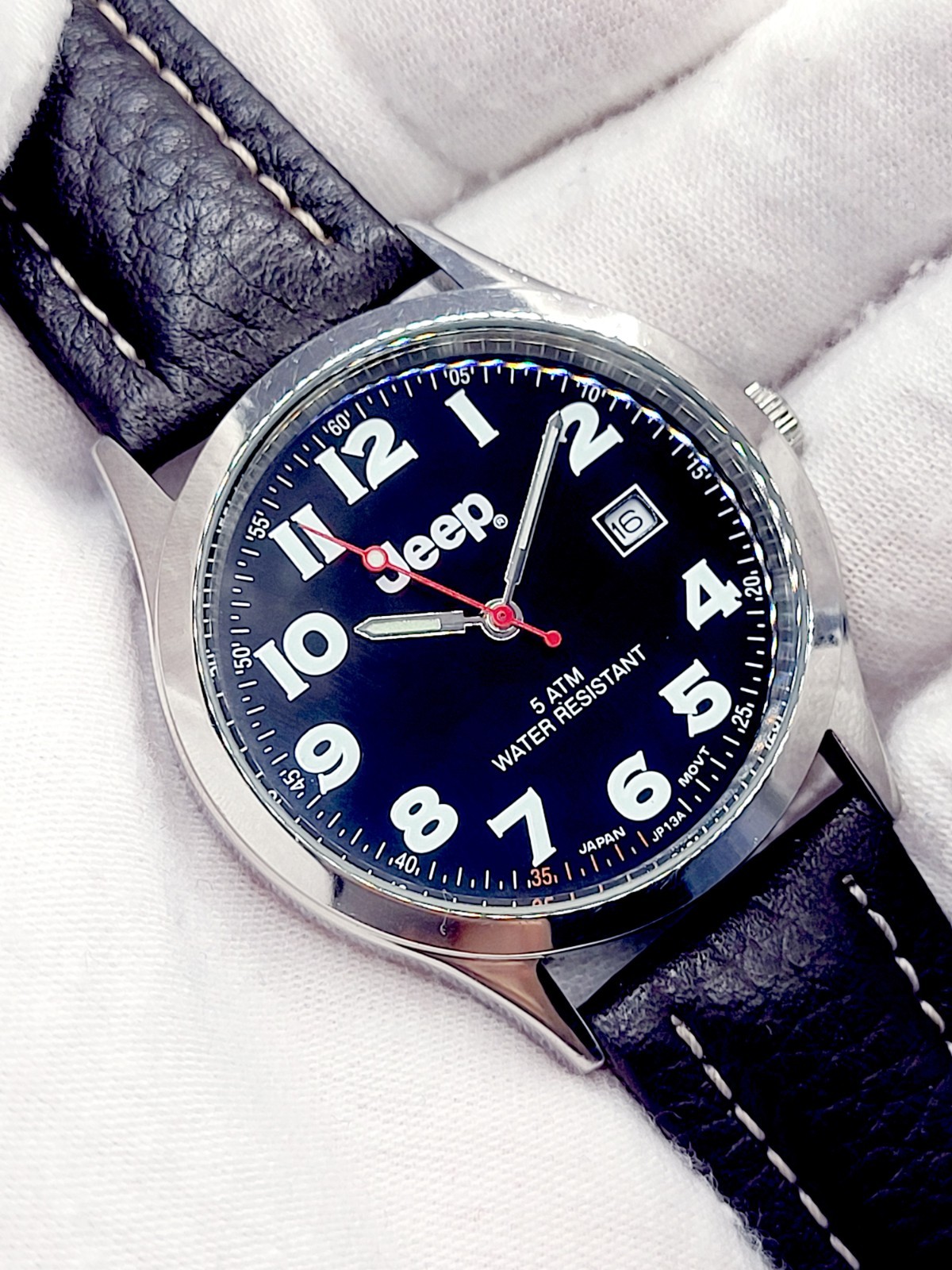 WORKS [N. MINT] 2002 JEEP® QUARTZ 38mm Vintage Unisex Watch Japan Made New Batt