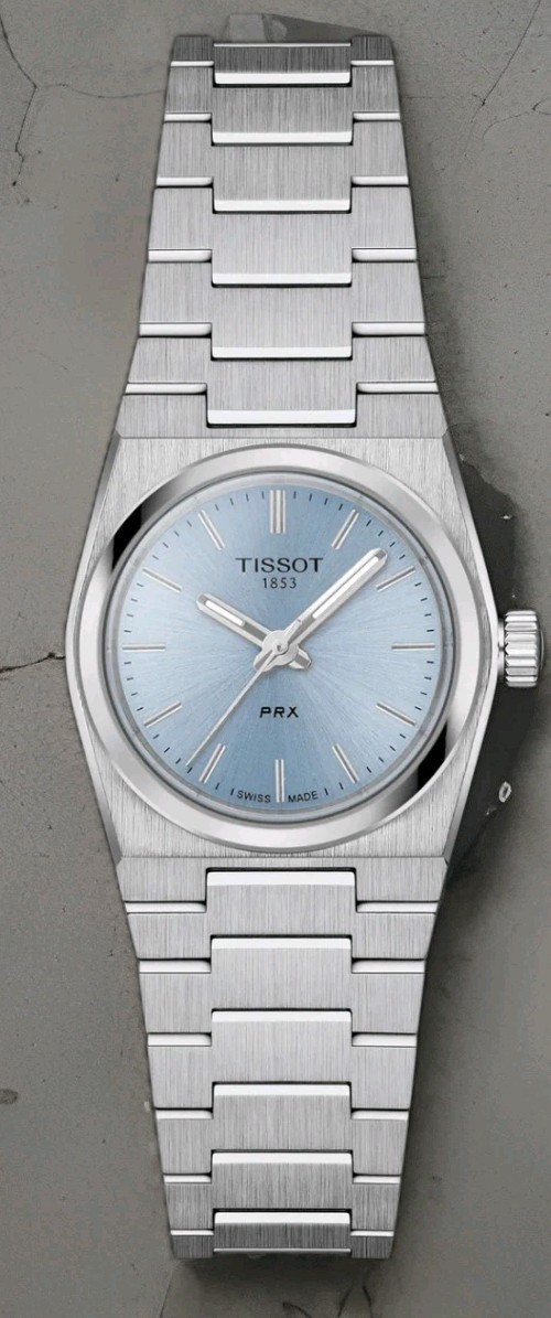 New Tissot PRX Quartz 25mm Ice Blue Dial Steel Women’s Watch T137.010.11.351.00