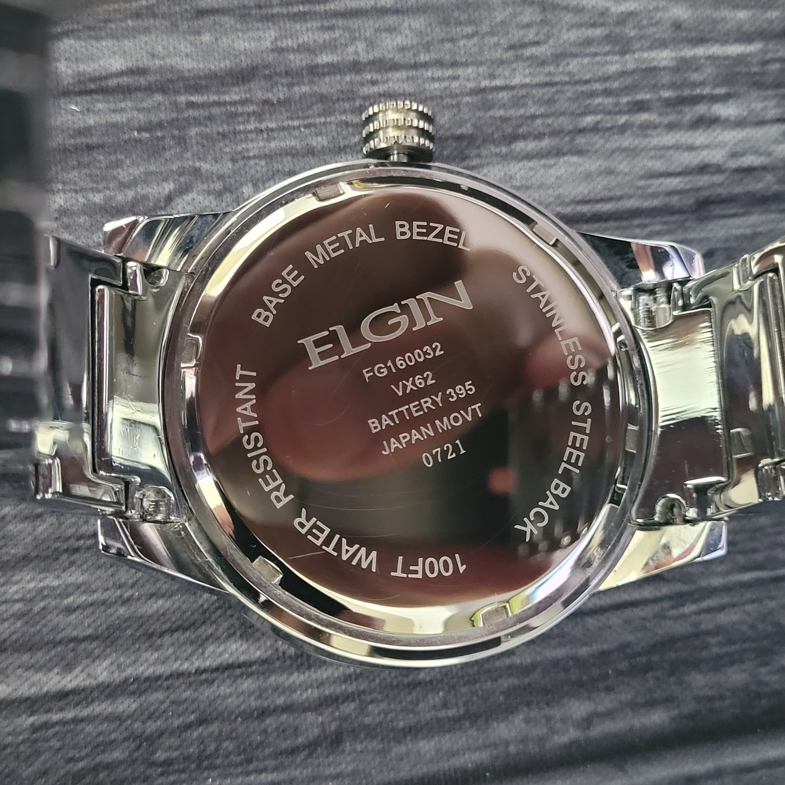Rare Diamond Paved Bezel Mens Watch Elgin Authorized Dealer