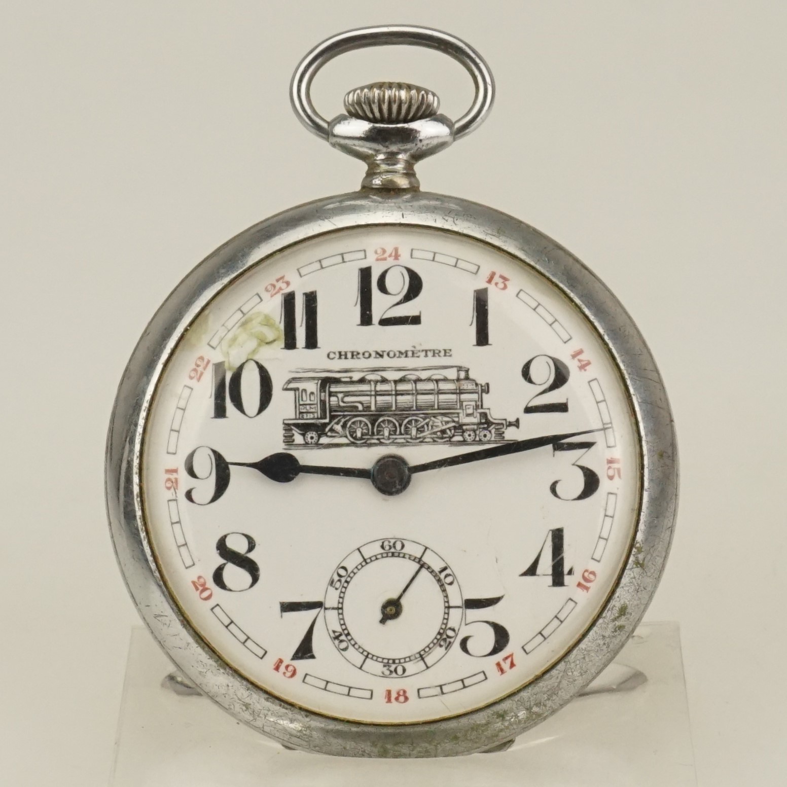 Rar! Railway CHRONOMETRE Pocket watch Men’s no repeater fusee duplex chronometer