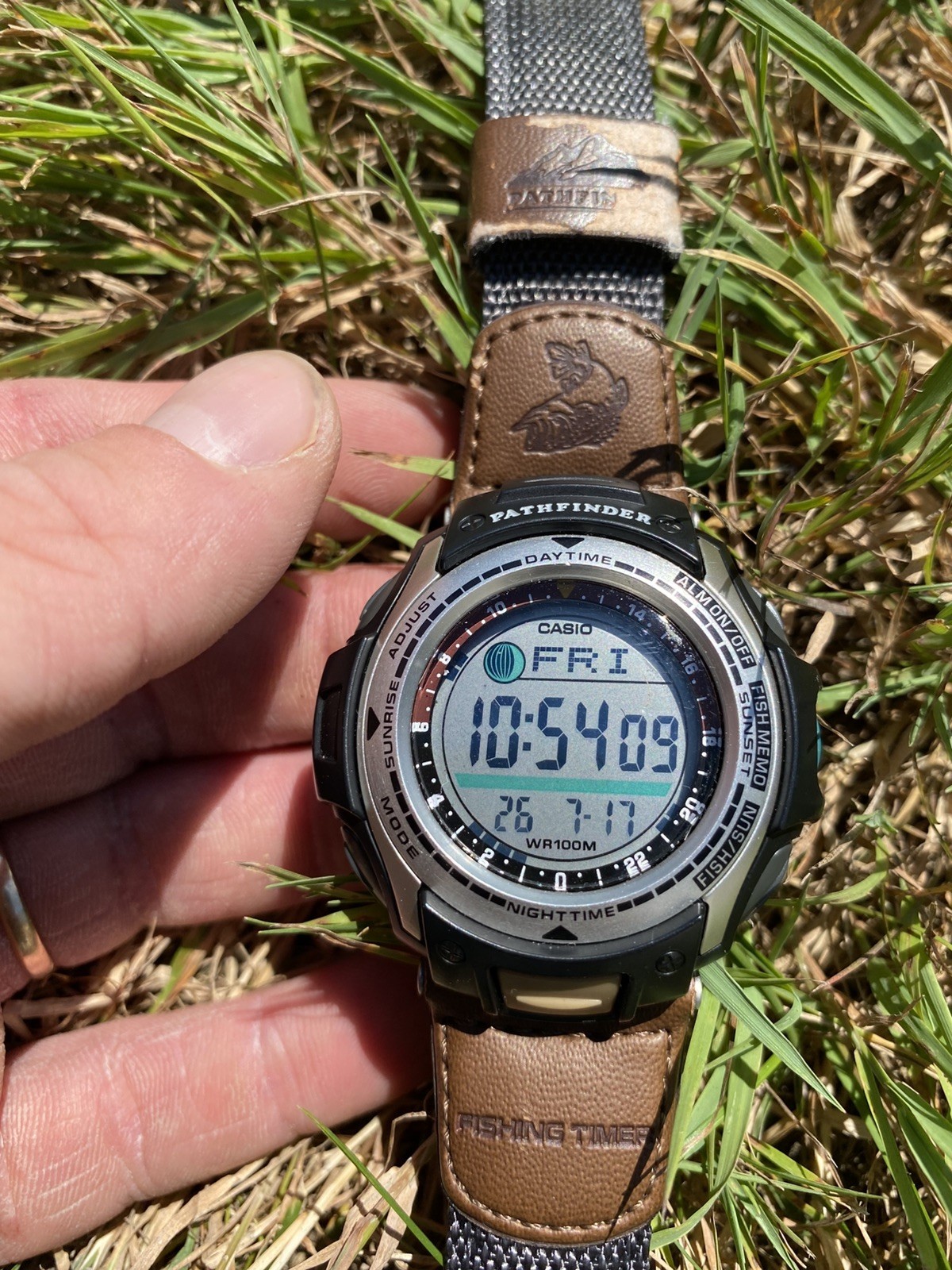 Casio Pro Trek Pathfinder Fishing Timer PAS400B Digital Quartz Watch