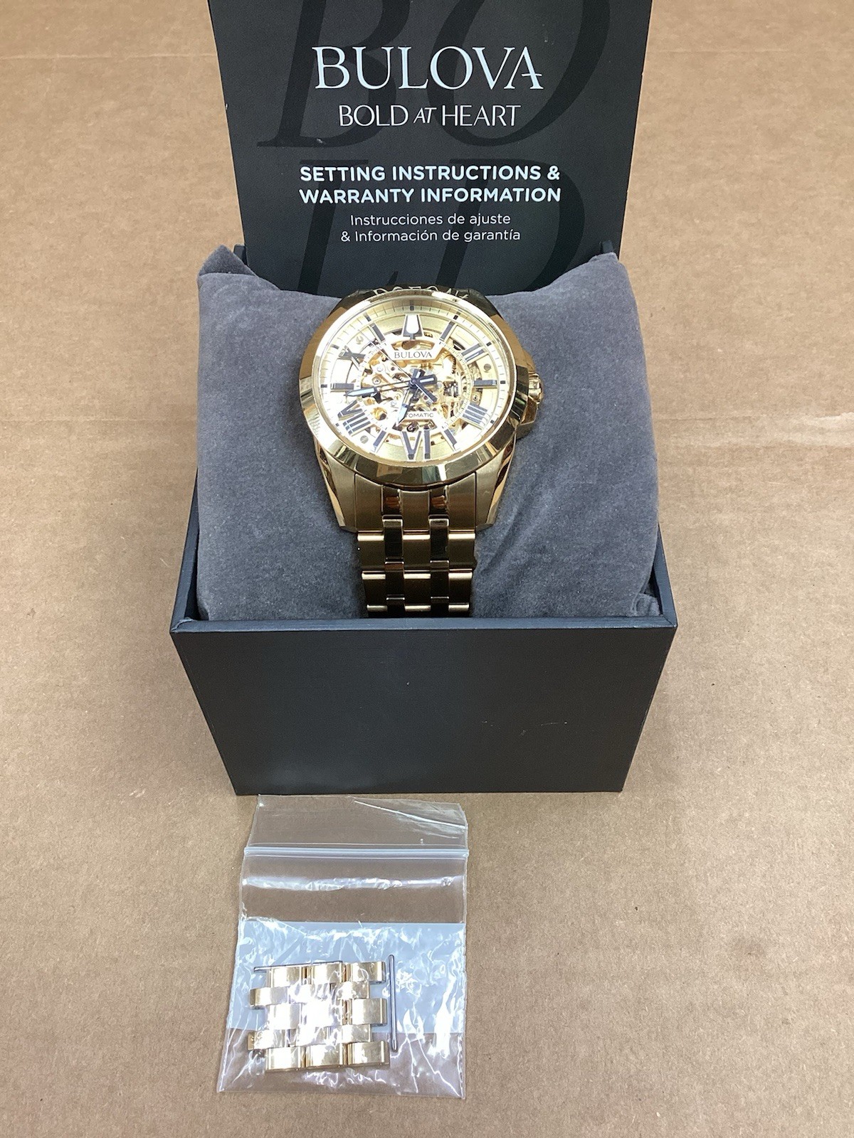Bulova Men’s Sutton Chrono Automatic Gold-Tone Watch 43mm 97A162