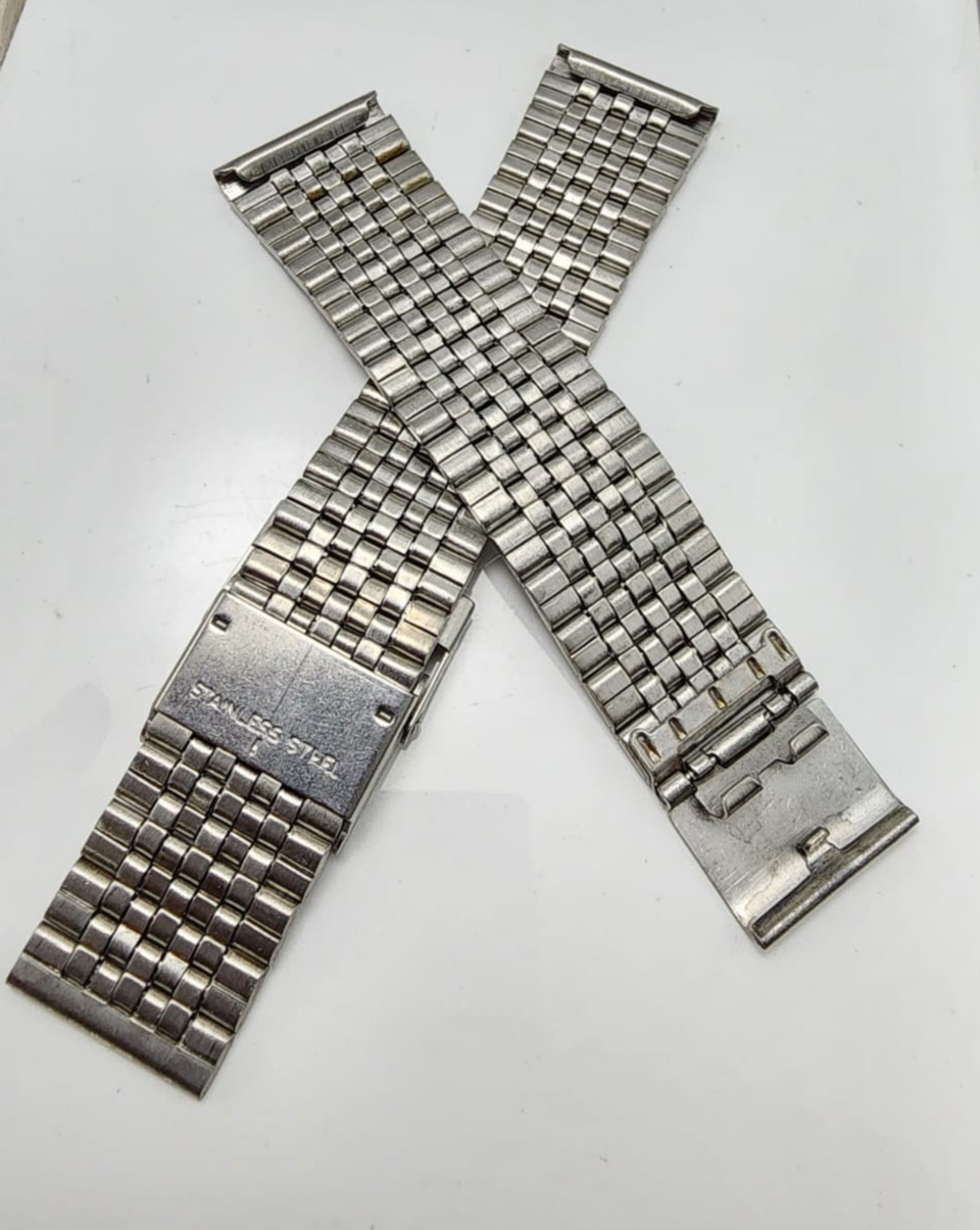 20mm Silver Jubilee Stainless Steel Watch Band Bracelet Fold ver Clasp Replace