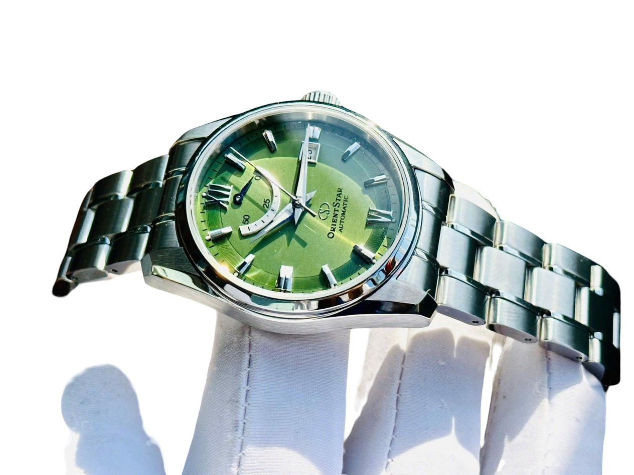 Orient Star Sapphire Crystal Automatic Green Dial Men’s Watch RK-AU0107E