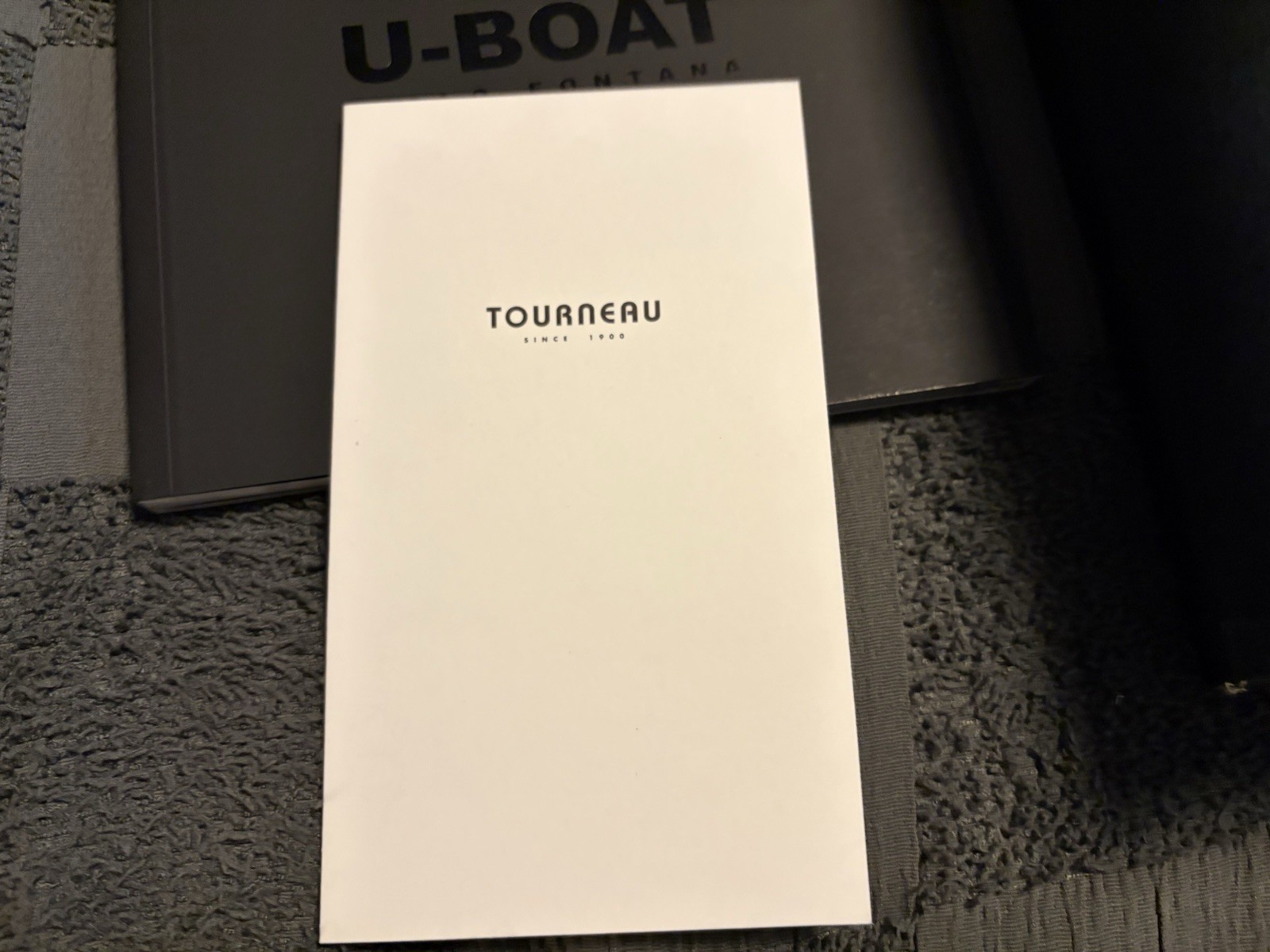 U-Boat Classico 5573 Left Hook 53mm Auto Carbon Fiber +Extra Strap / FULL SET