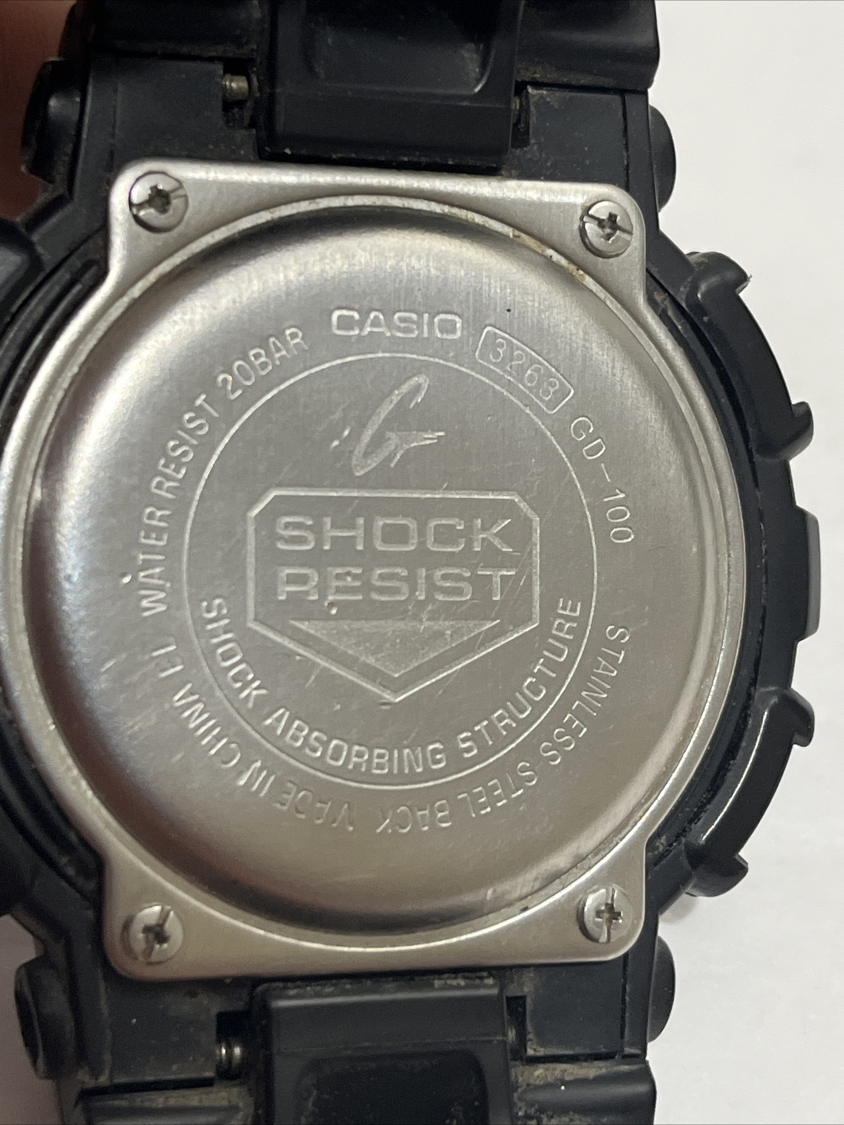 Casio G Shock Watch Men Digital Black 3263 GD-100 Water Resistant New Battery!