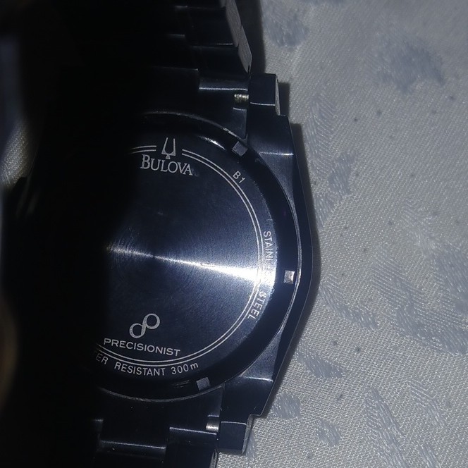 Bulova Precisionist Diver 300m 47mm Quartz Date Black Stainless Steel Watch